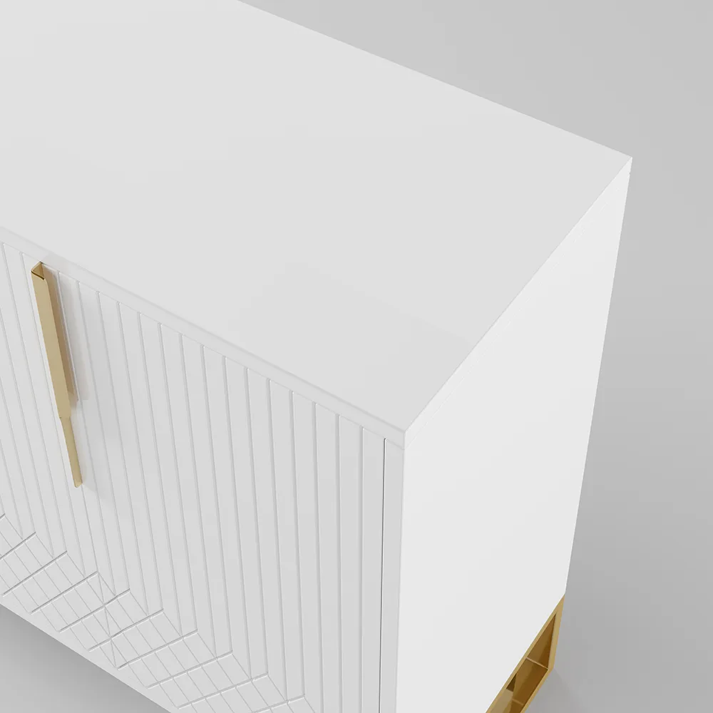 4-Door Wood 60" Sideboard with 3 Shelves Aro Contemporary — image 7