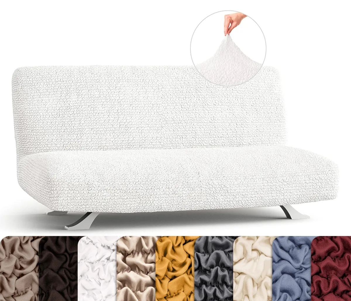 Futon Slipcovers - 1-Piece Furniture Protector - Form Fit, Machine Washable -MicrofibraCollection