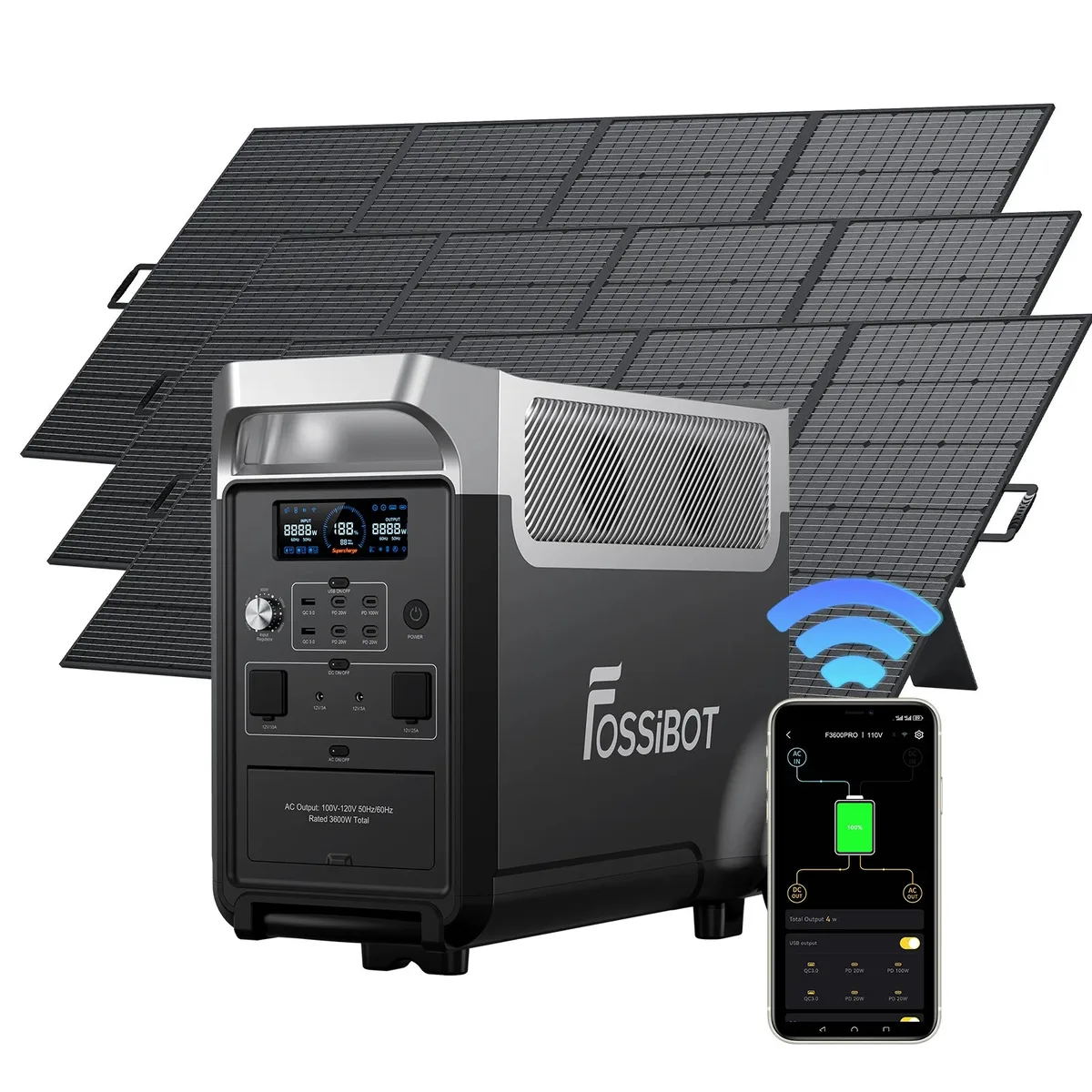 FOSSiBOT F3600 Pro + 420W Portable Solar Panel | Solar Generator Kit — image 4