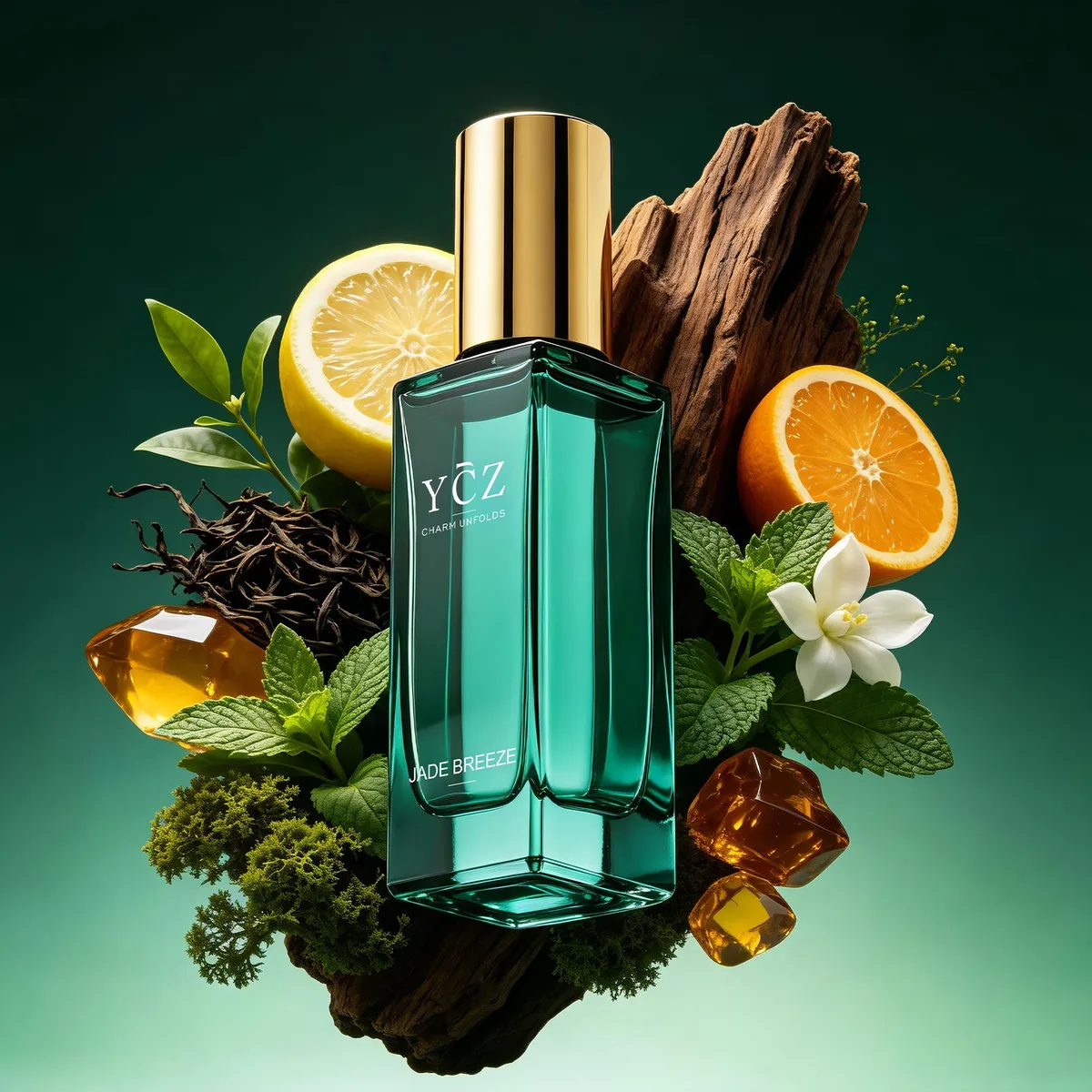 Jade Breeze Citrus?Tea Eau de Parfum for Men, 0.85 fl oz /25ml Travel Size, Long?Lasting Amber & Musk Scent, Portable Perfume for Office & Daily Wear — image 4