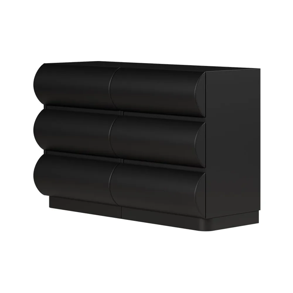 Bedroom Dresser & Nightstands Set Leather — image 10