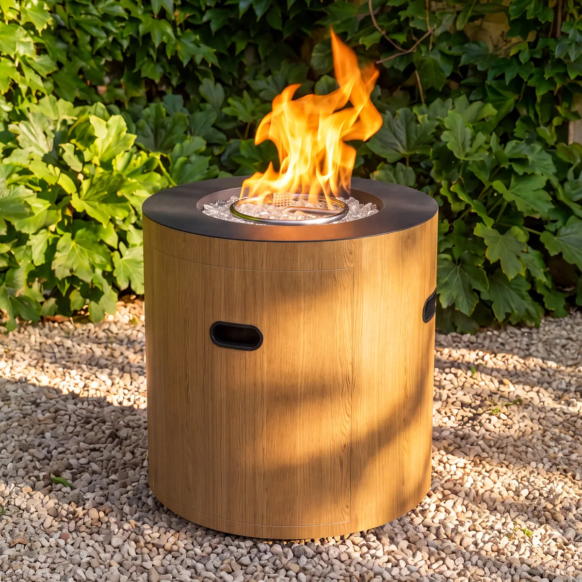 Tevara Outdoor Dark Gray Aluminum Smokeless Fire Pit Side Table — image 2