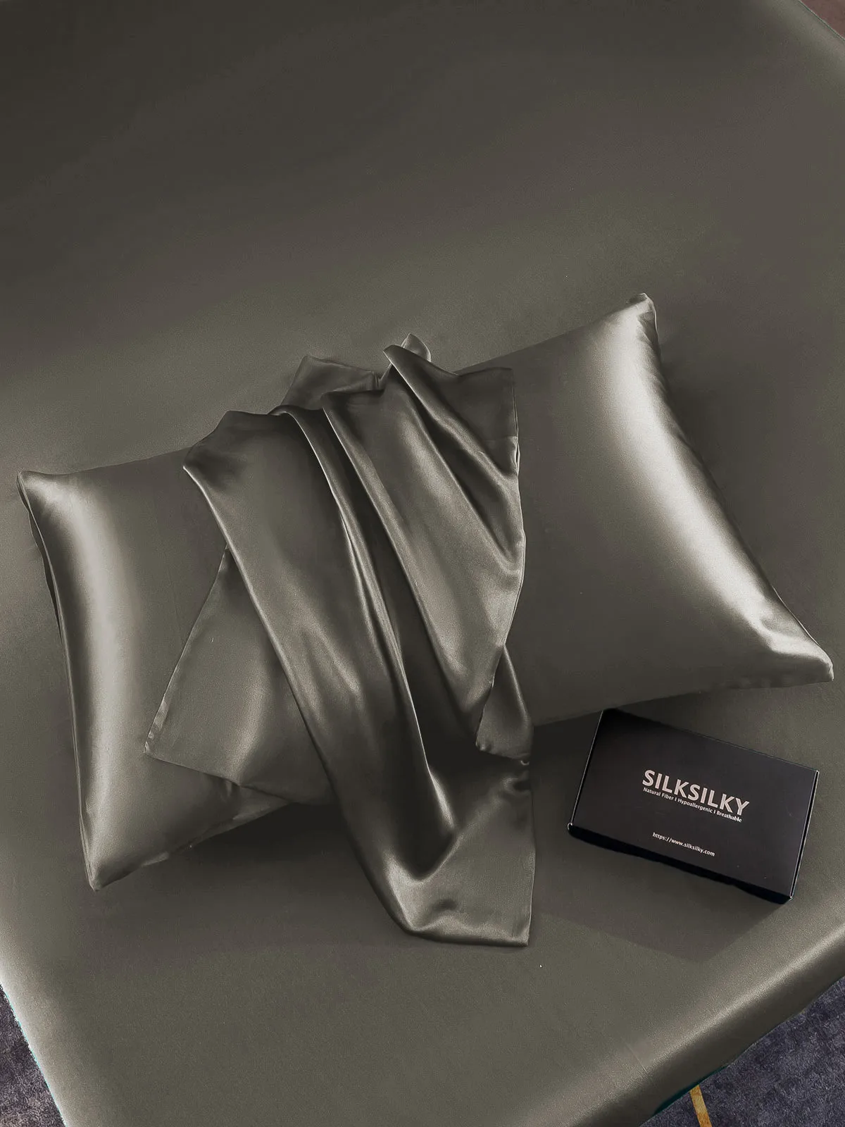 2Pcs 22Momme 100% Silk Pillowcases Bundle - Hidden Zipper — image 4
