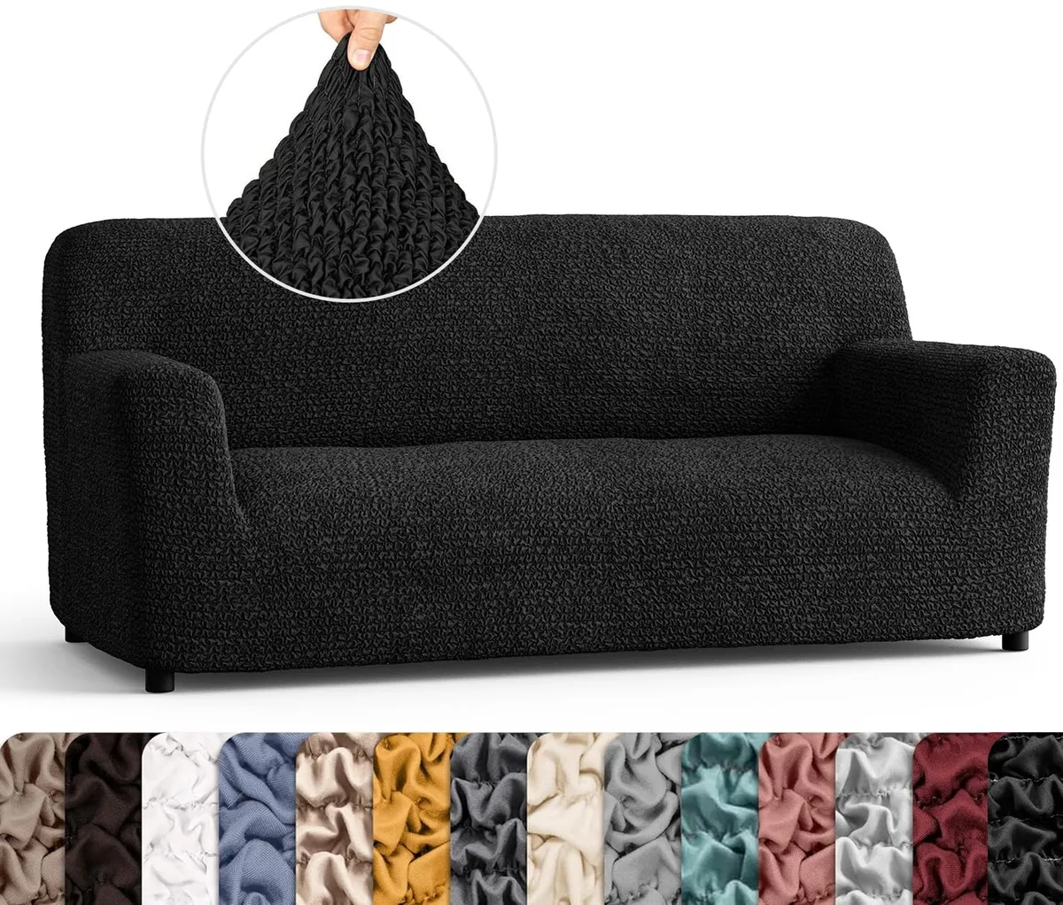 Sofa Slipcovers - 1-Piece Furniture Protector - Form Fit, Machine Washable -MicrofibraCollection