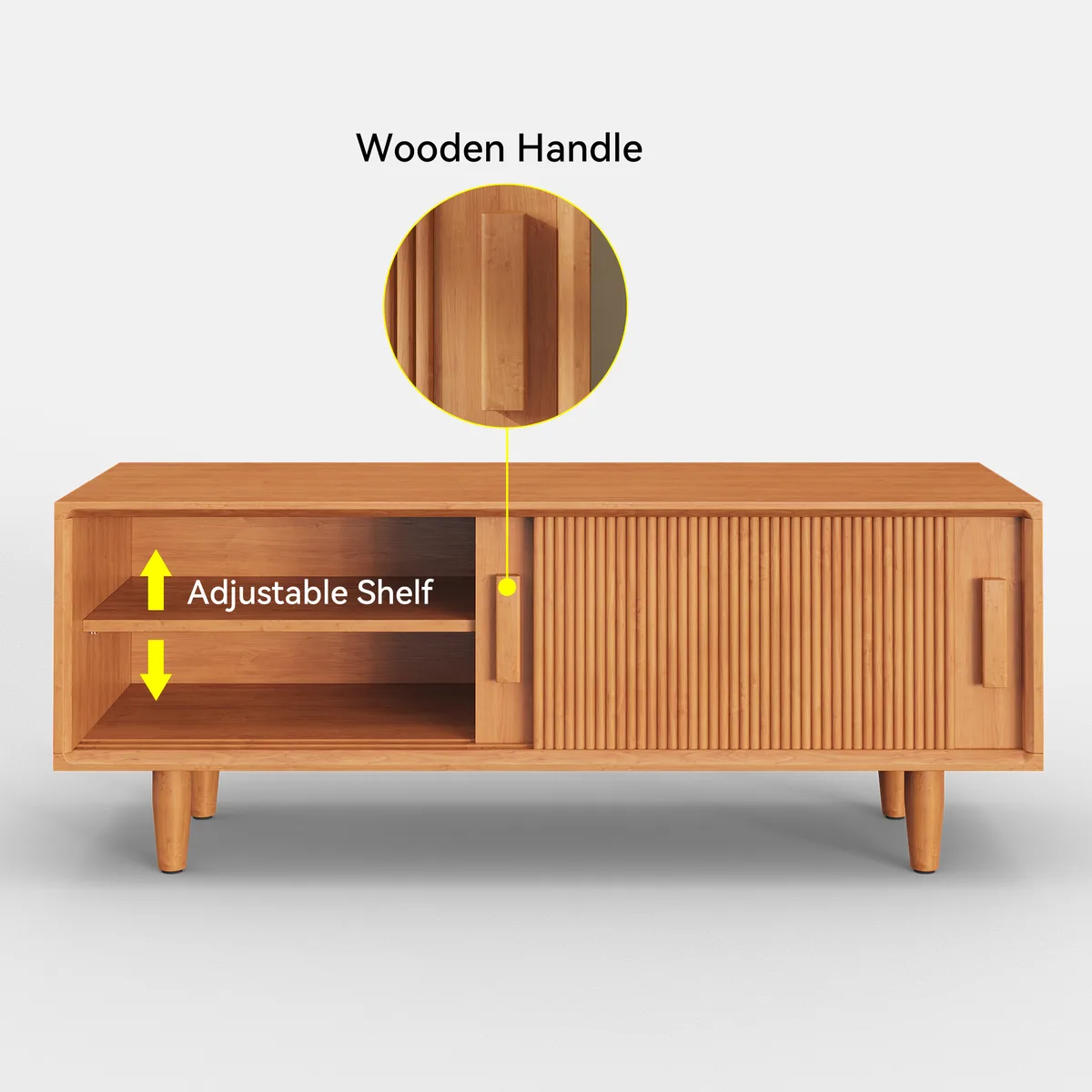 47.2" Solid Rubberwood Natural Entryway Bench with Storage — image 17