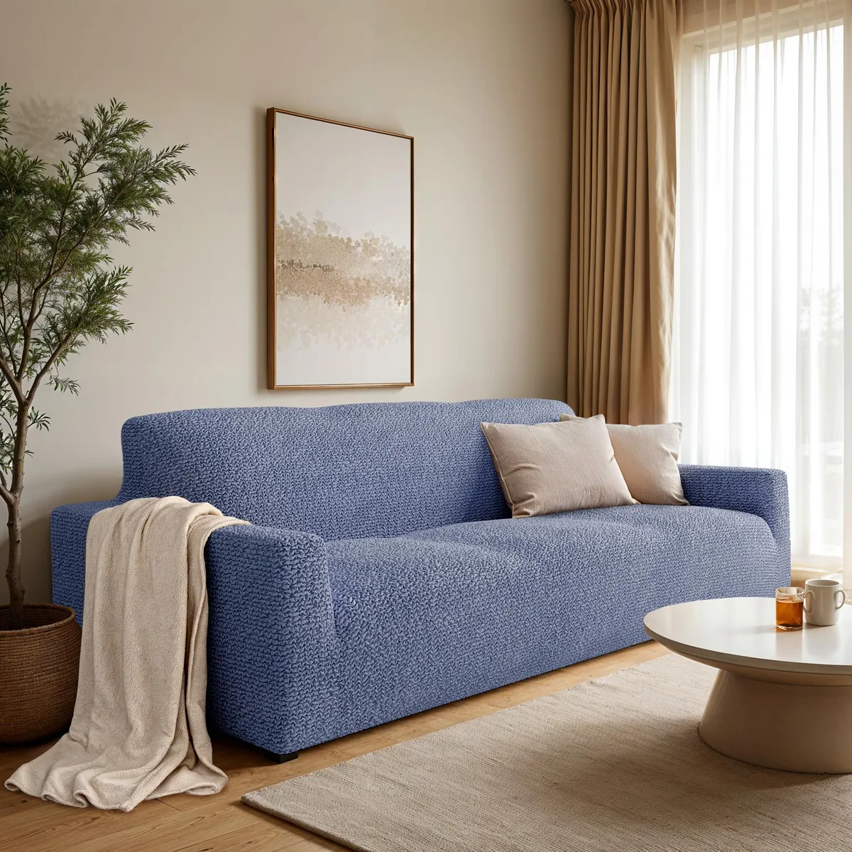 Sofa Slipcovers - 1-Piece Furniture Protector - Form Fit, Machine Washable -MicrofibraCollection — image 22