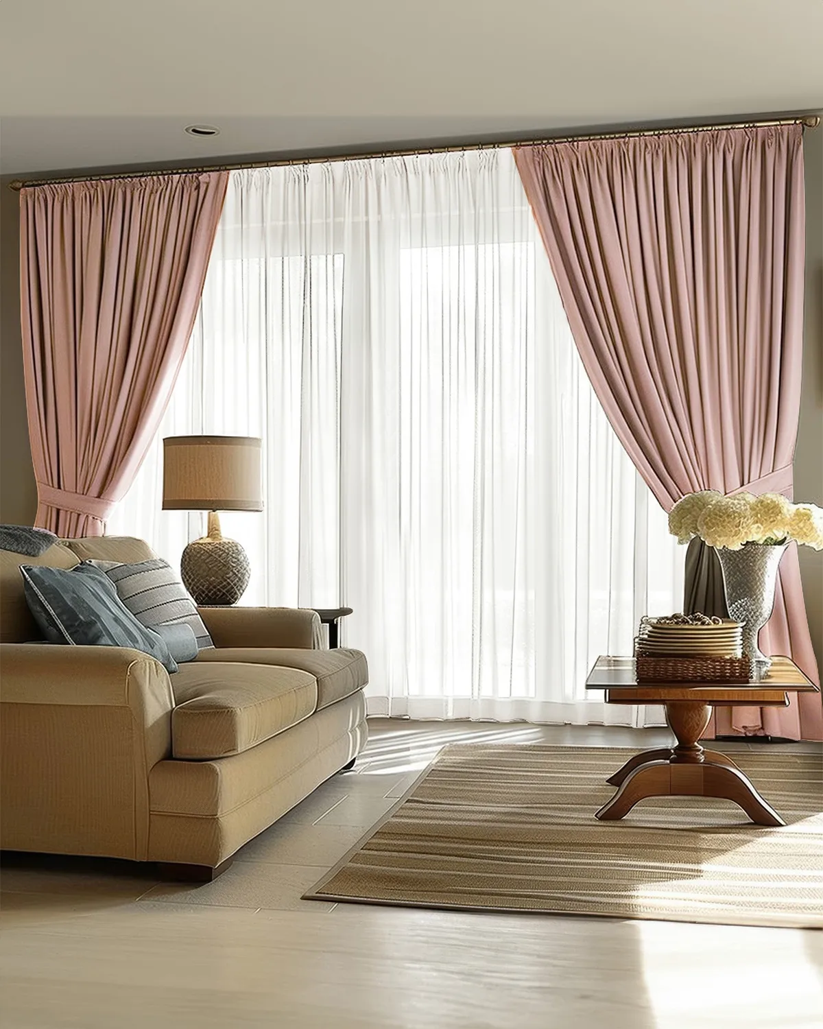 Victoria 4 Layers OEKO Heavyweight Soundproof Thermal 100% Blackout Linen Custom Curtain — image 5