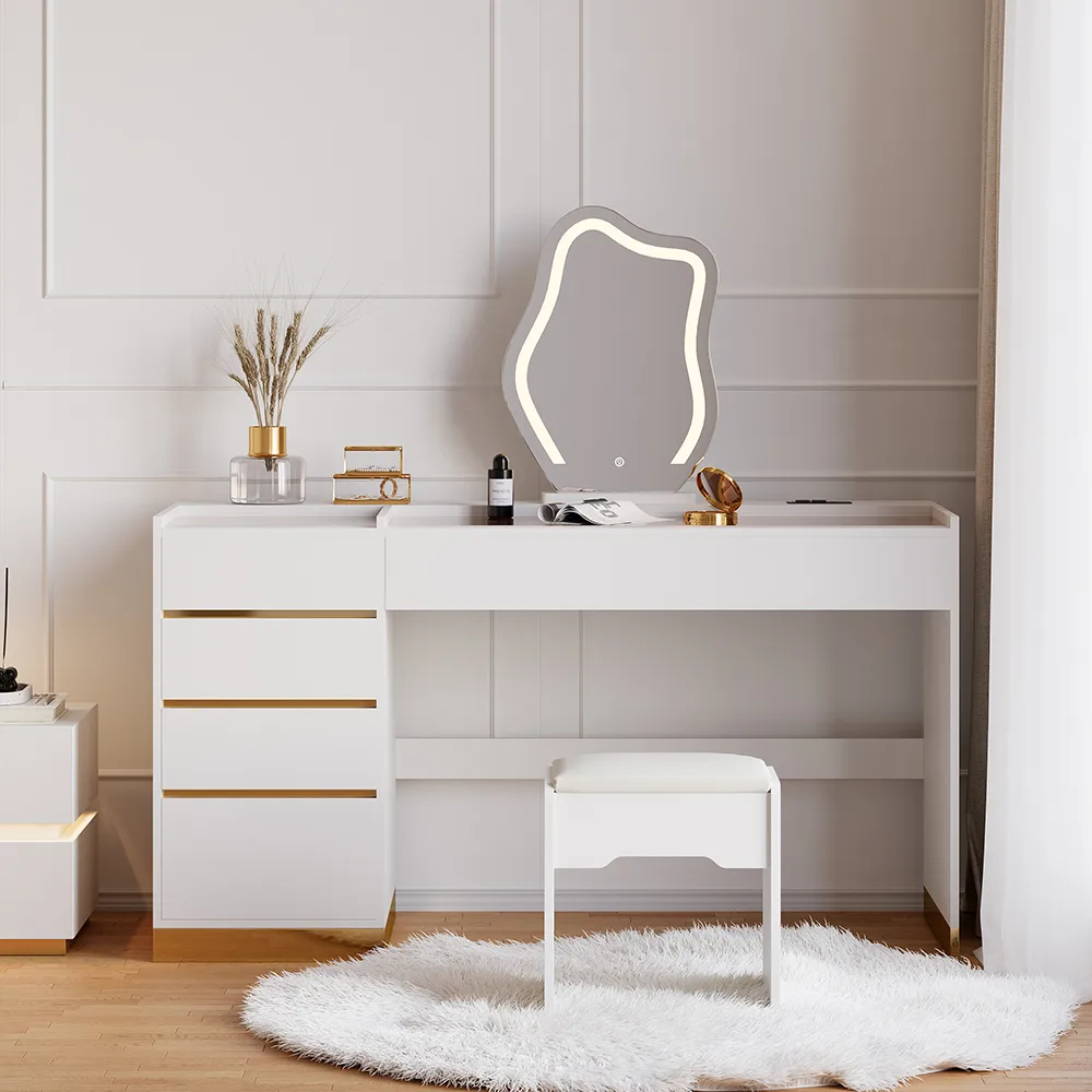 Bedroom Nightstands & Vanity Desk Set 2 LED — image 4