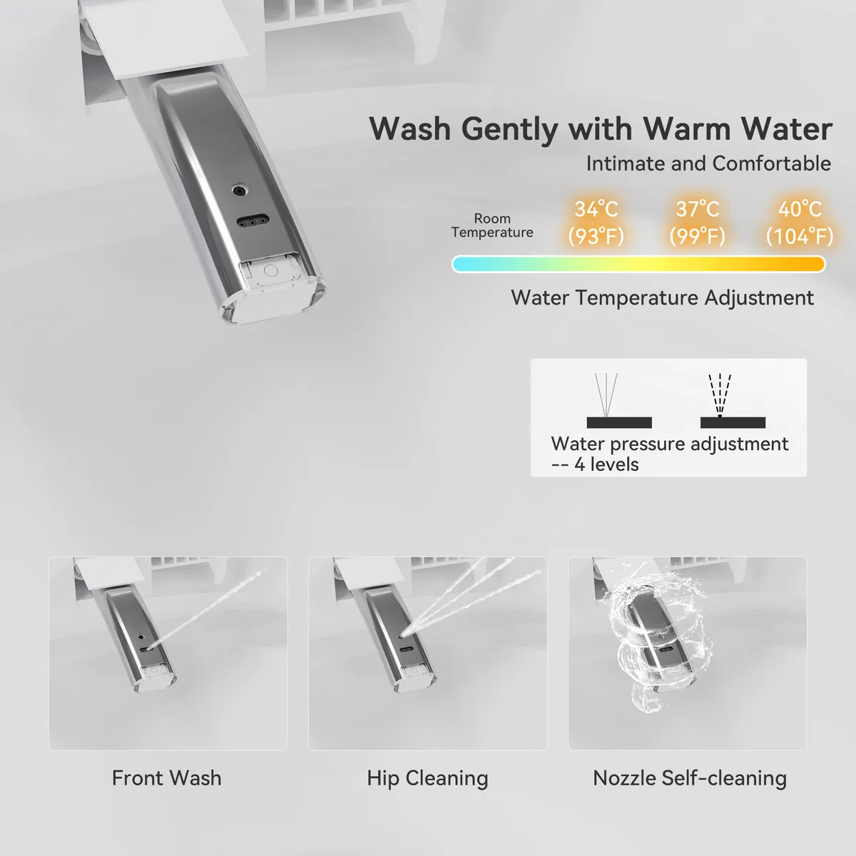 Smart Bidet Toilet with Auto Flush, Heated Seat, Built-in aromatherapy & UV Sterilization — image 7