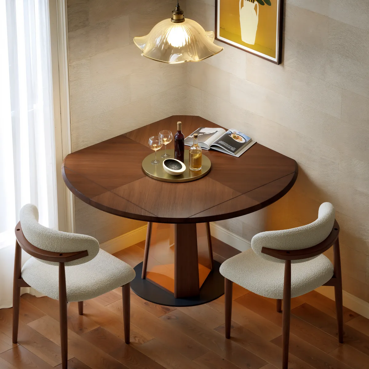 Dining Set 36"-47" Solid Wood Extendable Dining Table — image 6