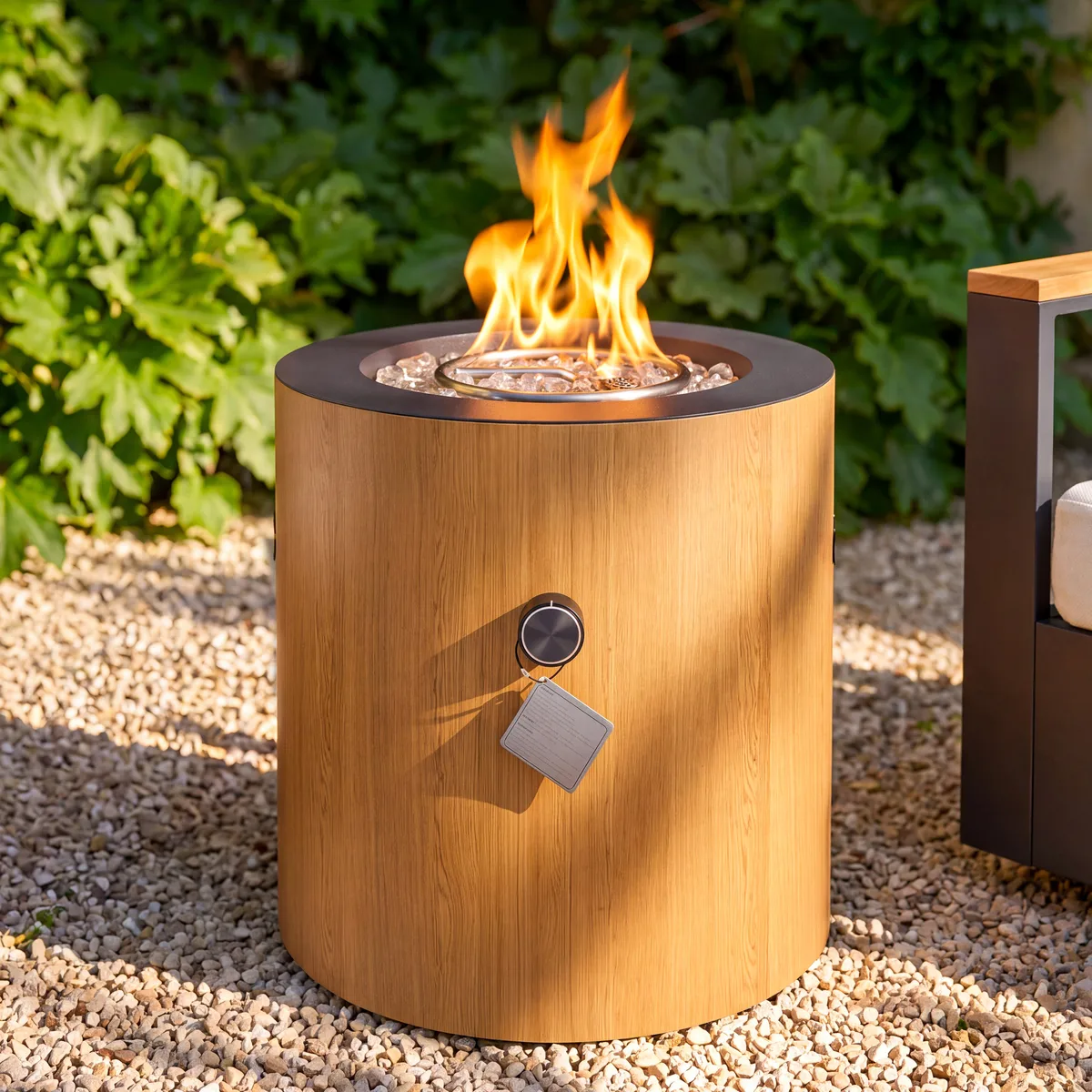 Tevara Outdoor Dark Gray Aluminum Smokeless Fire Pit Side Table — image 3