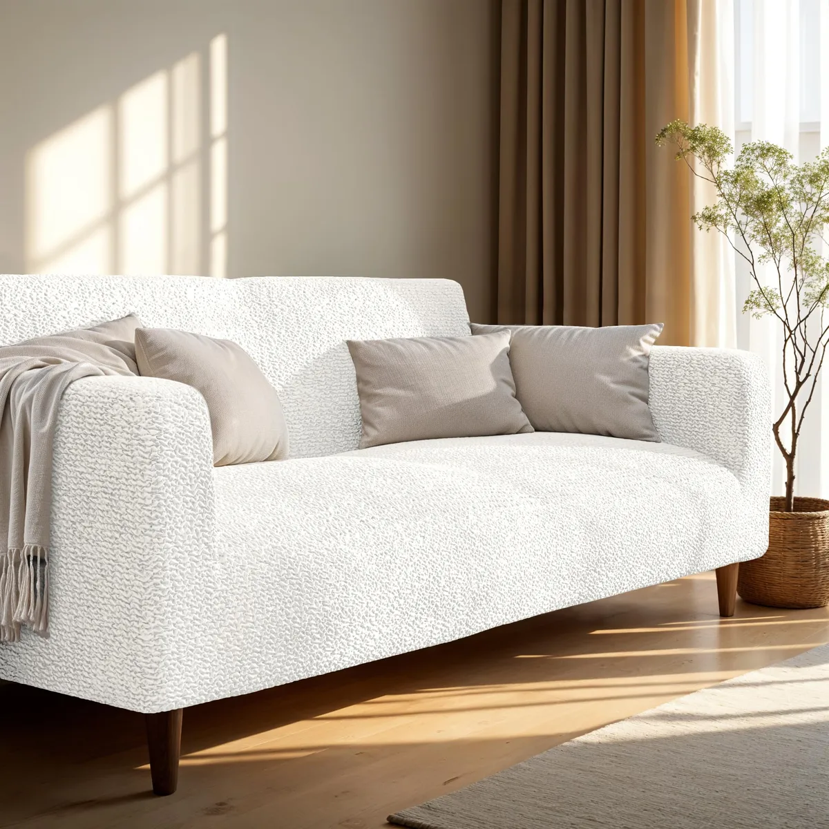 Loveseat Slipcovers - 1-Piece Furniture Protector - Form Fit, Machine Washable -MicrofibraCollection — image 24