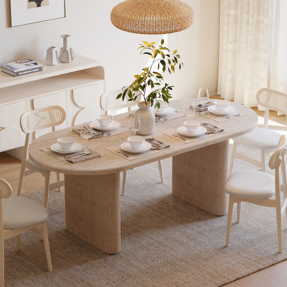 79''-95'' Oval Dining Table