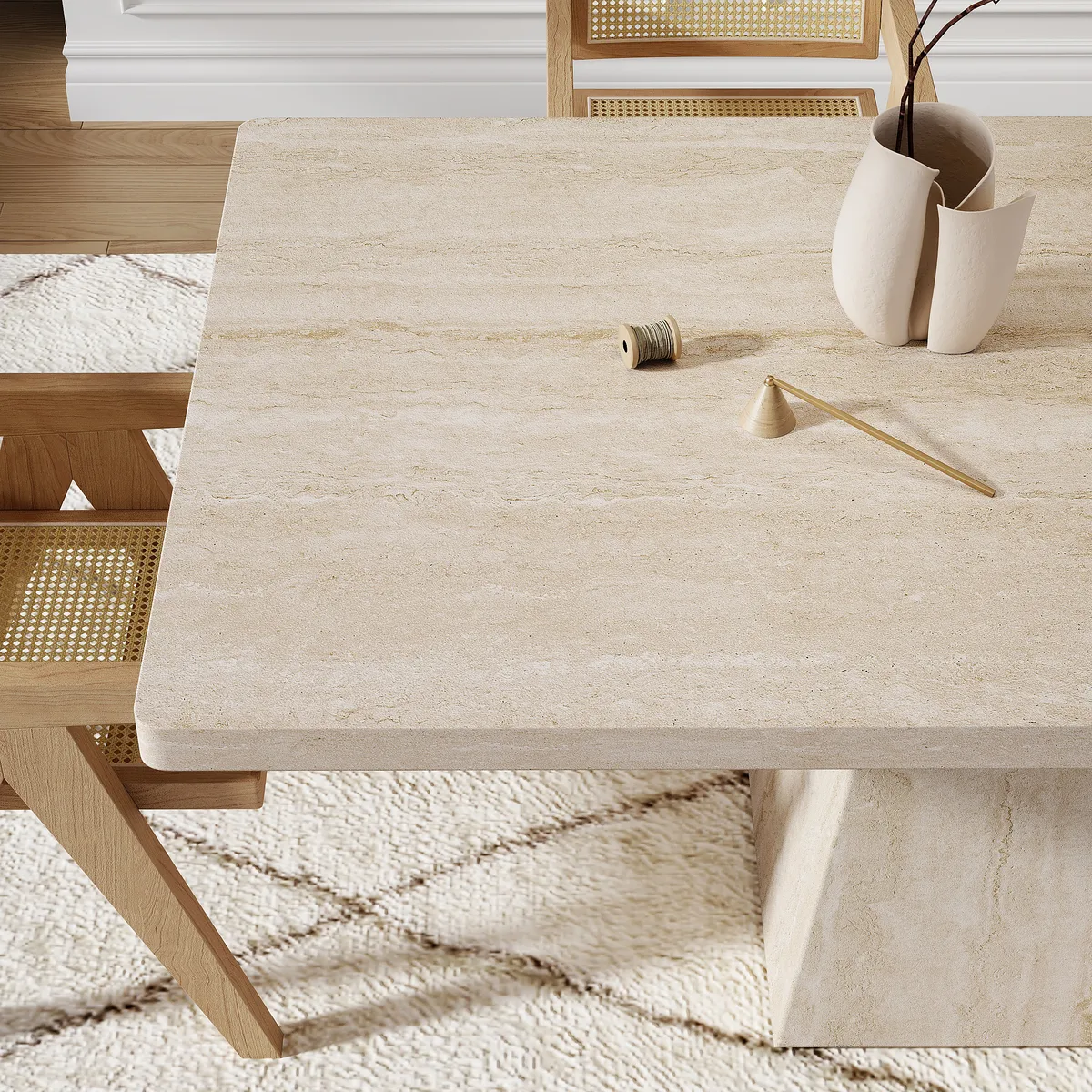 79" Modern Rectangular Sintered Stone Dining Table, Indoor/Outdoor, Seats 6-8 — image 6
