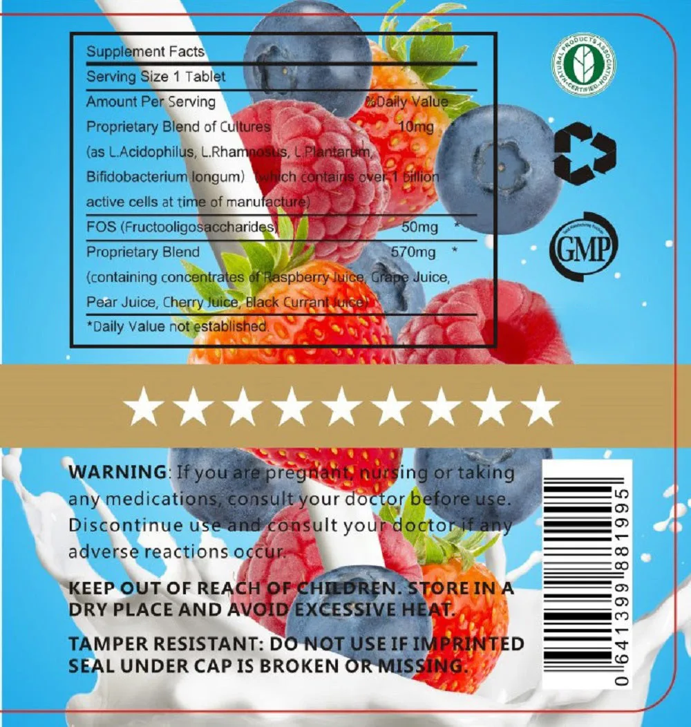 Acidophilus Children Chewable (9A American Standard), USA, FDA, GMP, NPAC-1000mg, 90 Tablets — image 3