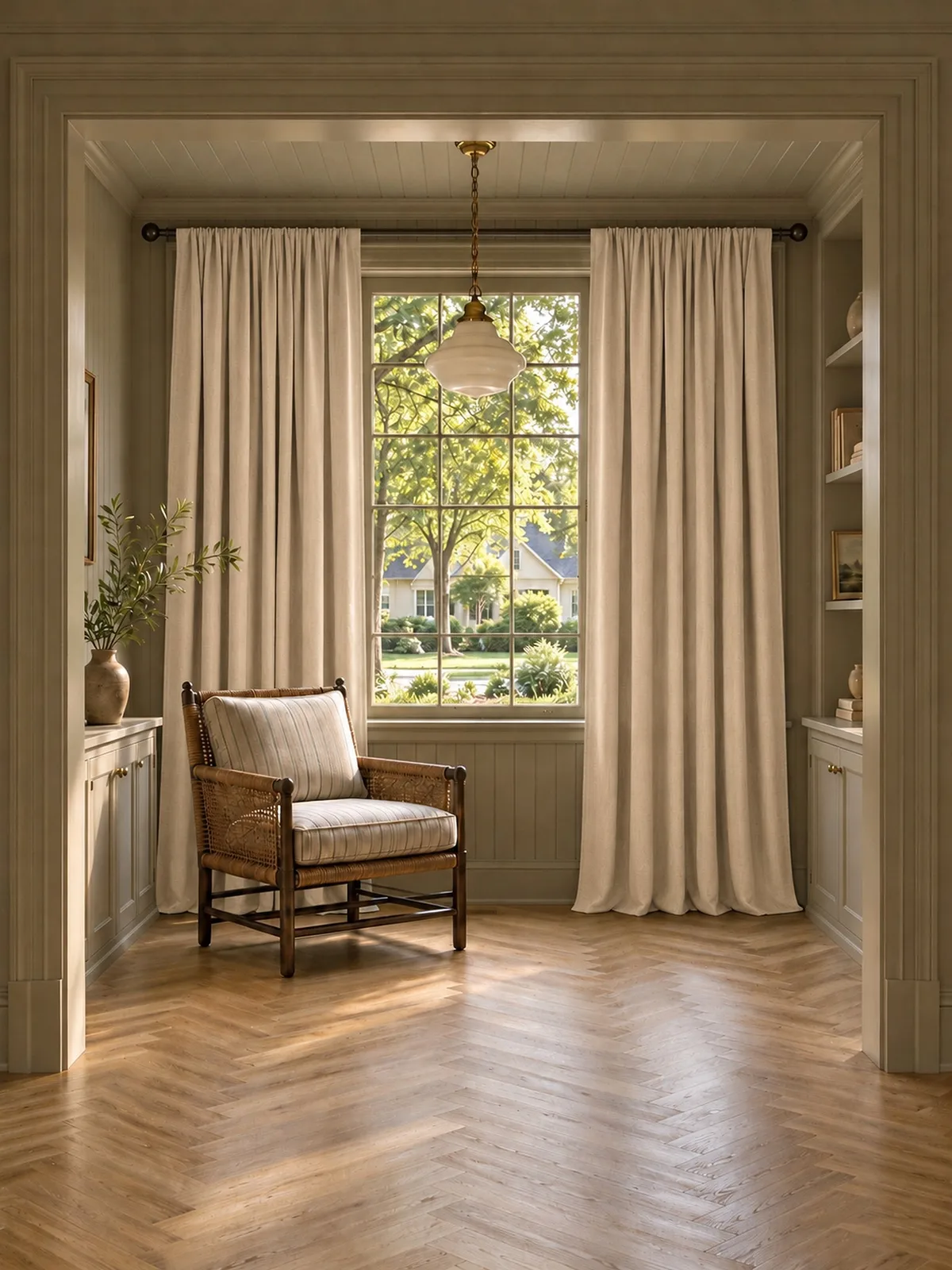Cronin Linen Look Blackout Custom Curtain