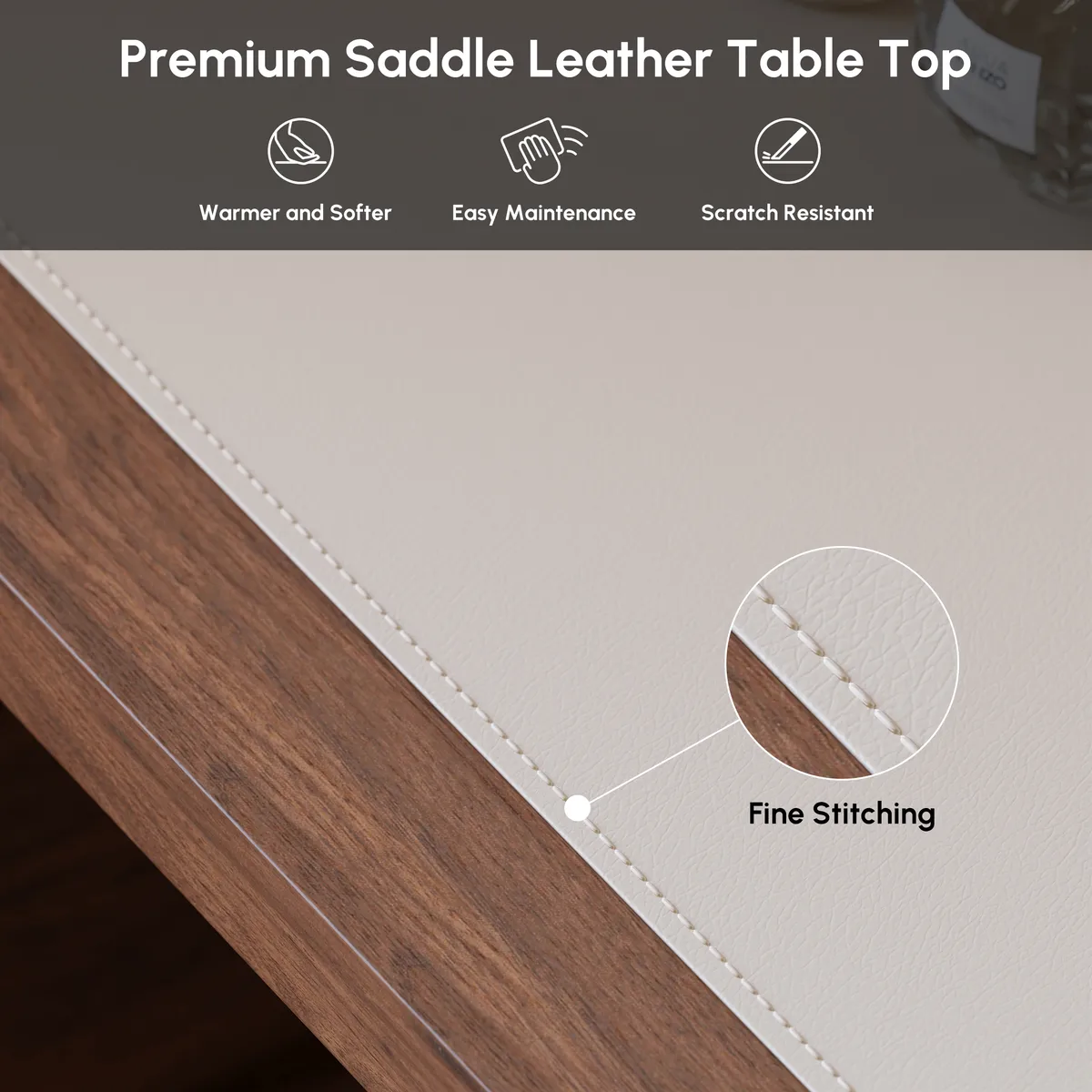 Panvyr Wooden Extendable L-Shaped Makeup Vanity Dresser with Vanity Mirror (49"–94") — image 8