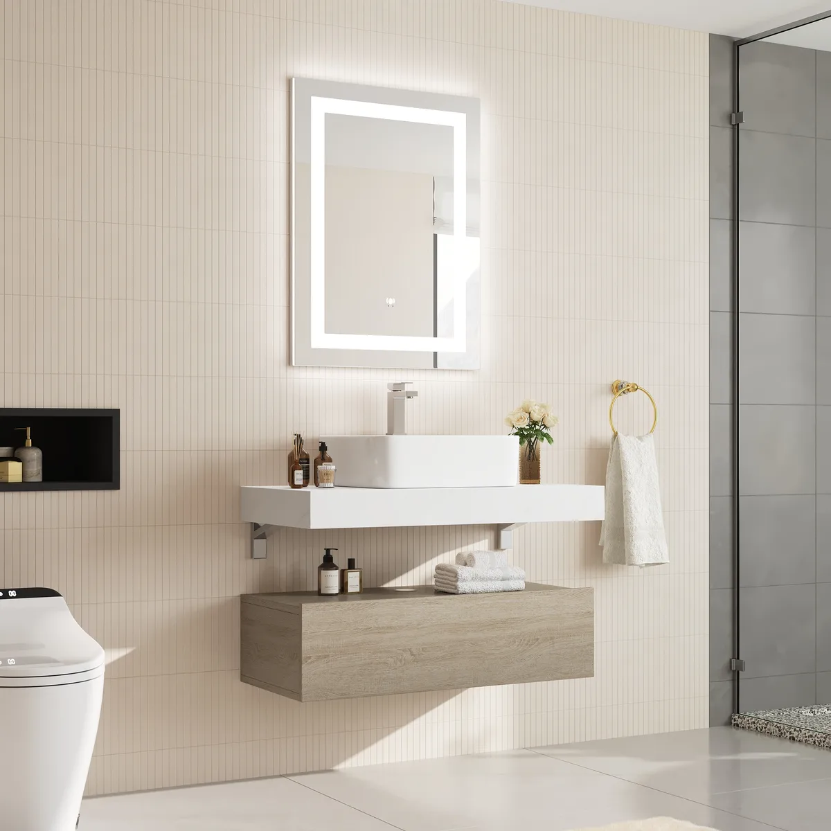 35.4" Floating Bathroom Vanity Set with Single Sink — image 15