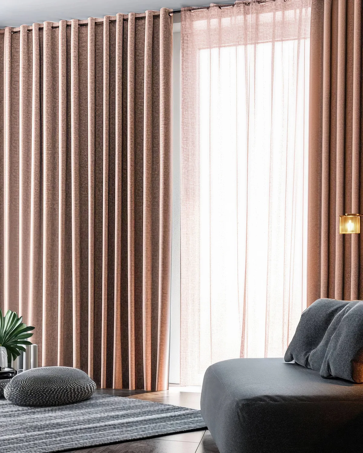 Florence 100% Blackout OEKO Heavyweight Woven Textured Custom Curtain — image 3
