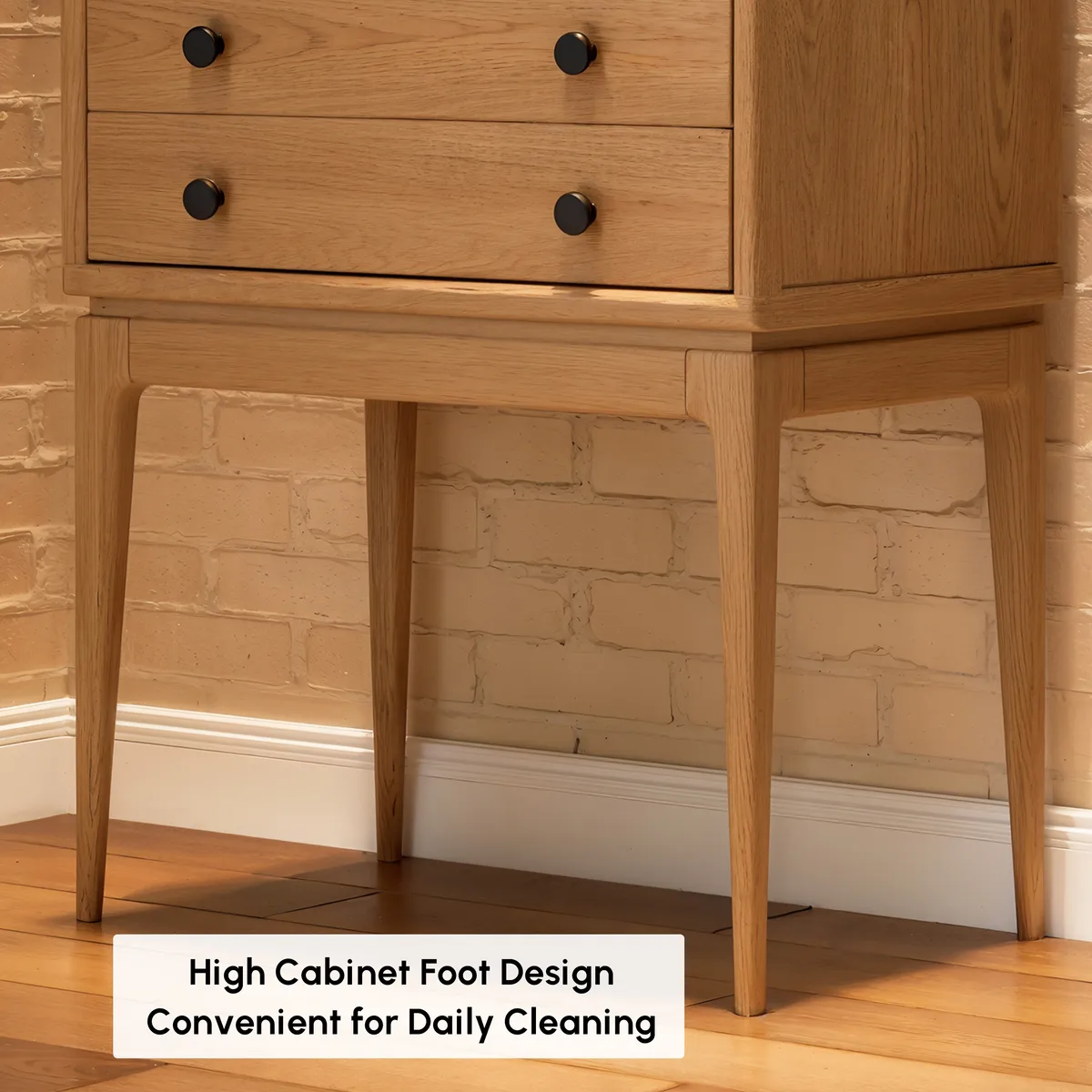Mid-Century 3-Drawer Chest – Solid Ash Wood in Walnut Finish — image 19