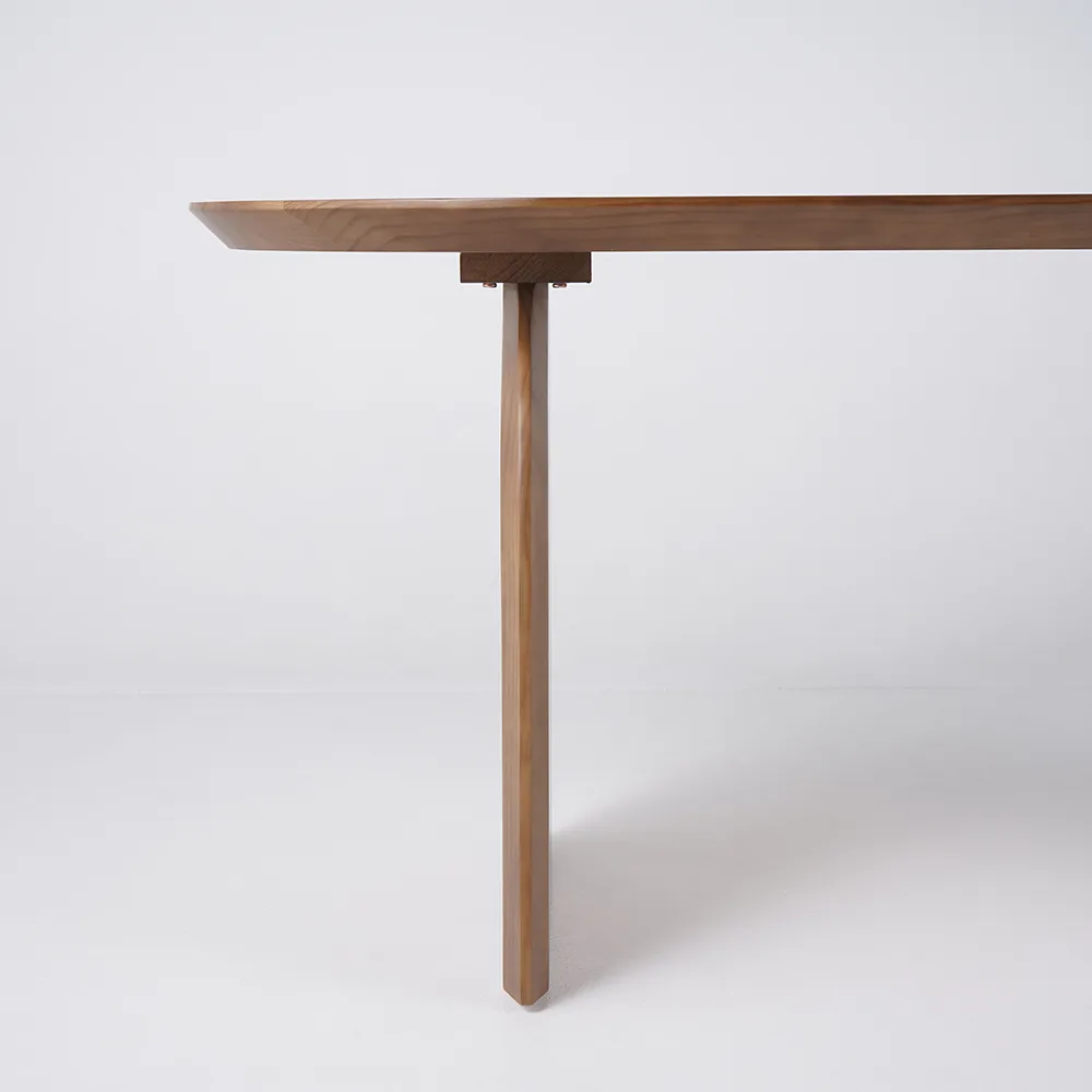 Dining Table Set 70.9" Oval Solid Wood Dining Table & 4 Walnut Japandi Rattan Dining Chairs — image 20