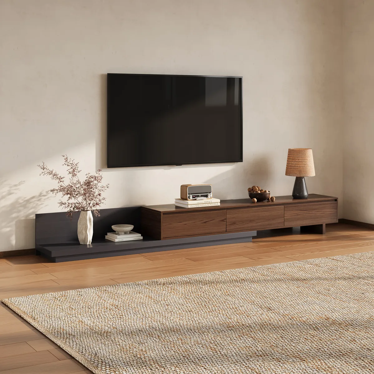 Fero Minimalist Retracted & Extendable TV Stand — image 12
