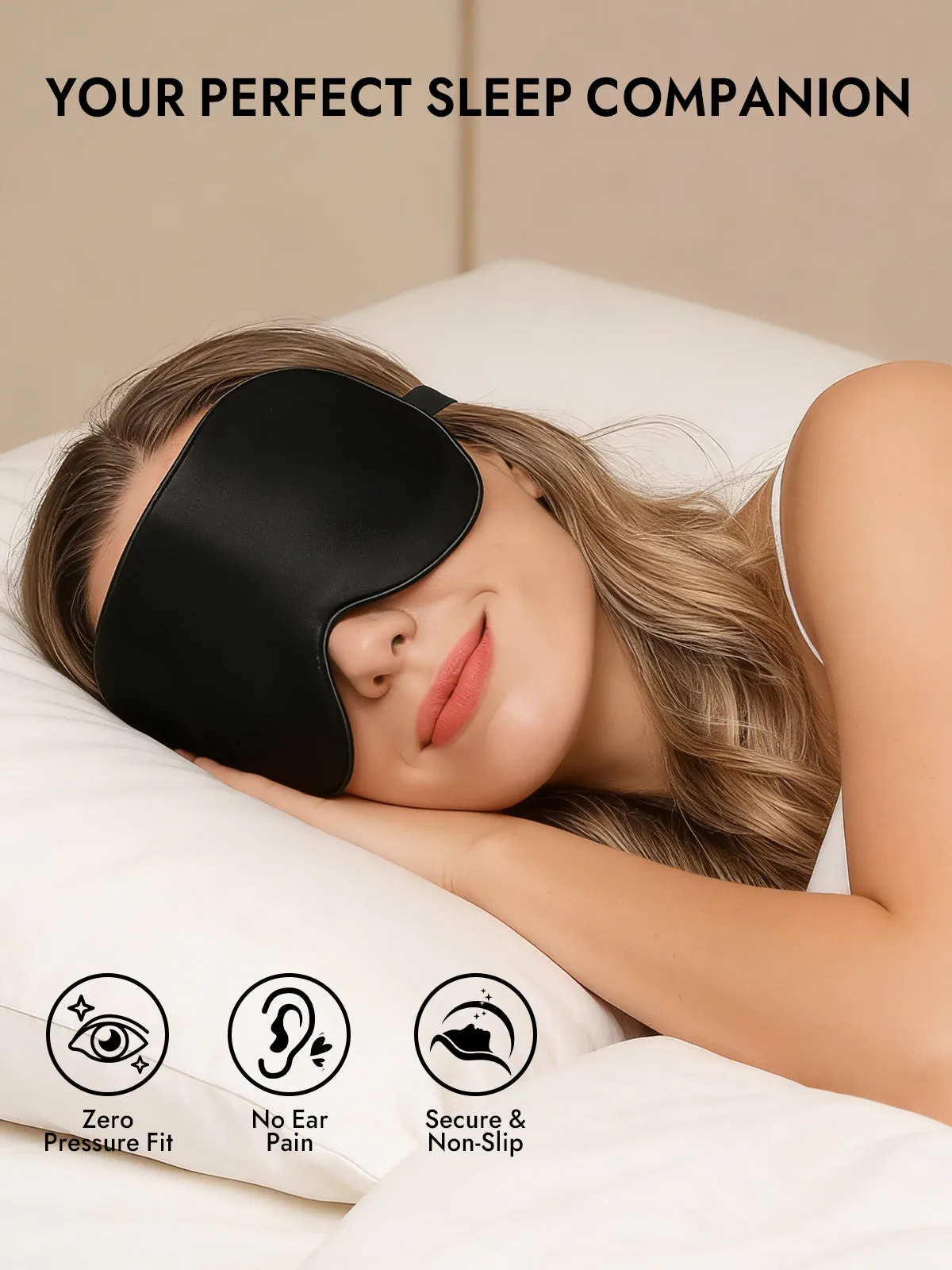 100% Mulberry Silk Elastic Band Sleep Eye Mask — image 5