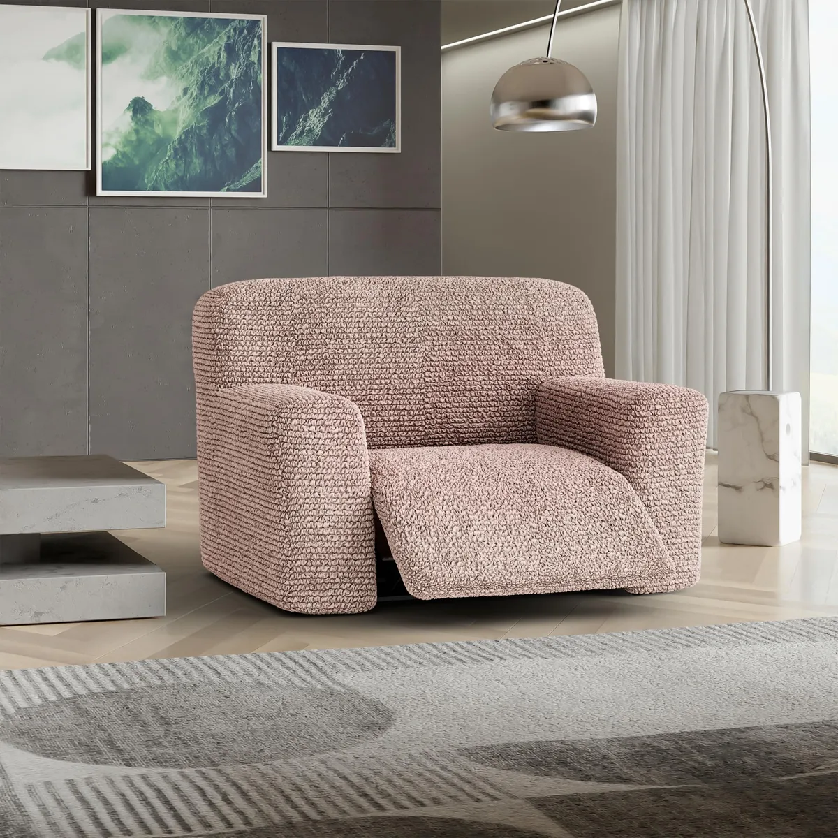 Oversized Recliner Chair Slipcover - 1-Piece Furniture Protector - Form Fit, Machine Washable -MicrofibraCollection — image 5