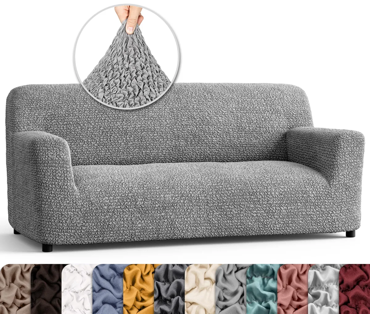 Sofa Slipcovers - 1-Piece Furniture Protector - Form Fit, Machine Washable -MicrofibraCollection — image 15