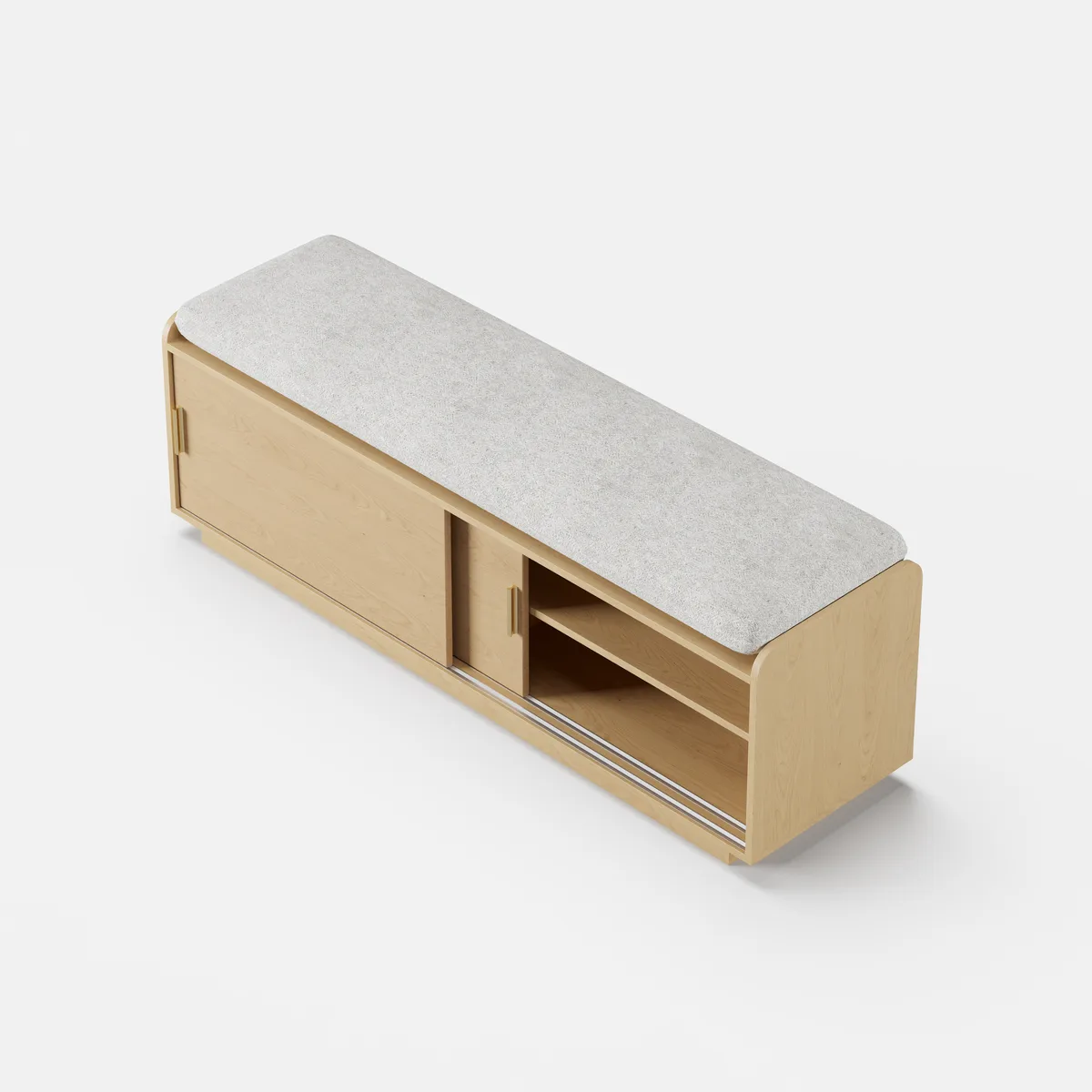 2 Doors Shoe Storage Entryway Bench — image 25