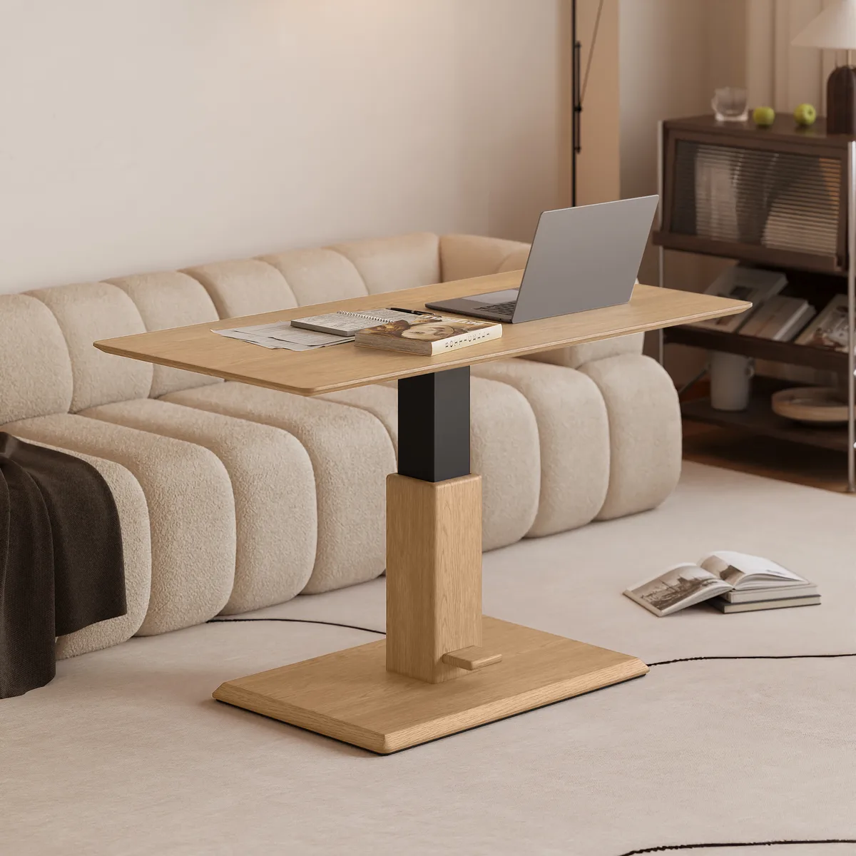 47" Black Lift-Top Height-Adjustable Coffee Table — image 16