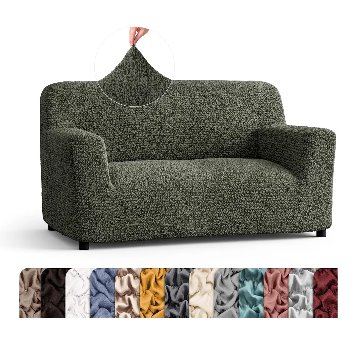 Loveseat Slipcovers - 1-Piece Furniture Protector - Form Fit, Machine Washable -MicrofibraCollection — image 21
