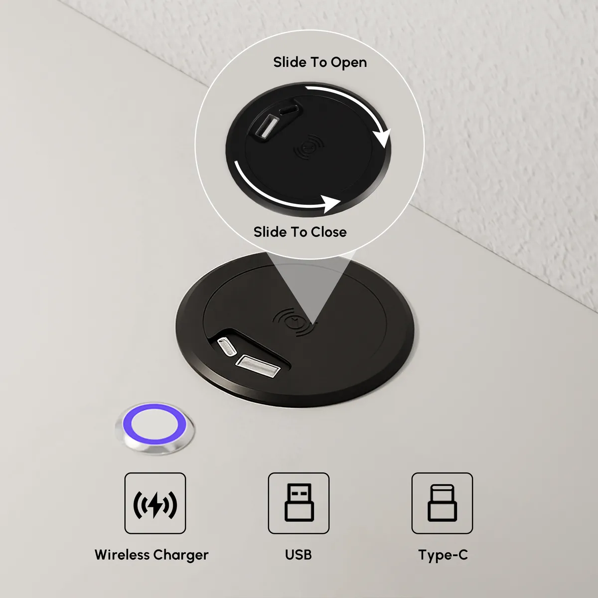 Lumio Floating Smart Nightstand with Charging Station & Light — image 18