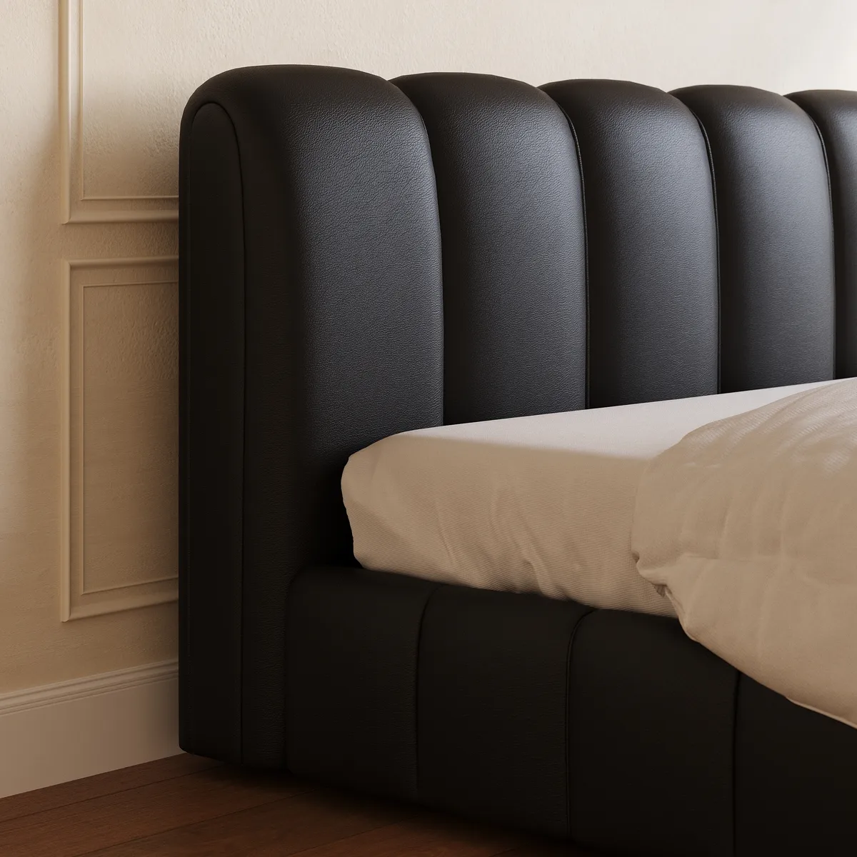 Humply Queen Faux Leather Storage Bed with Drawers — image 9