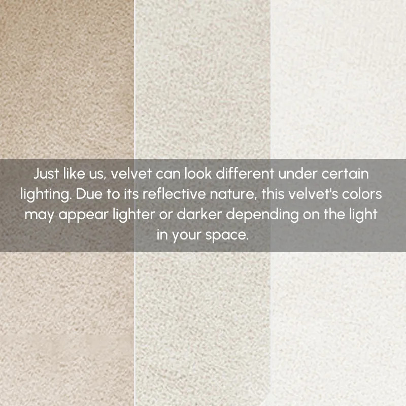 Modern Warm White Velvet Dining Chair with Cushioned Seat — image 19