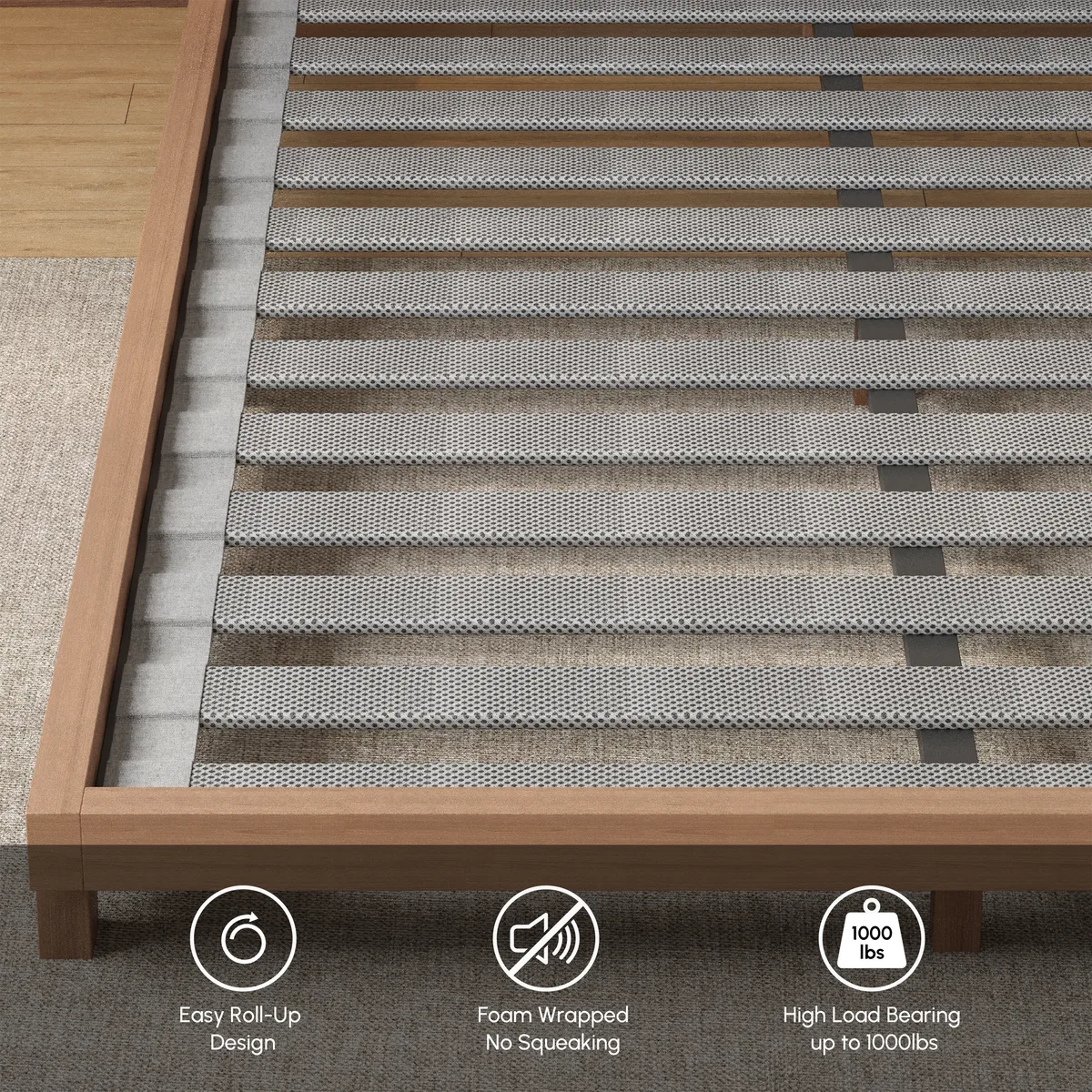 Japanese Style King Low Bed Frame Black Floor Bed — image 27