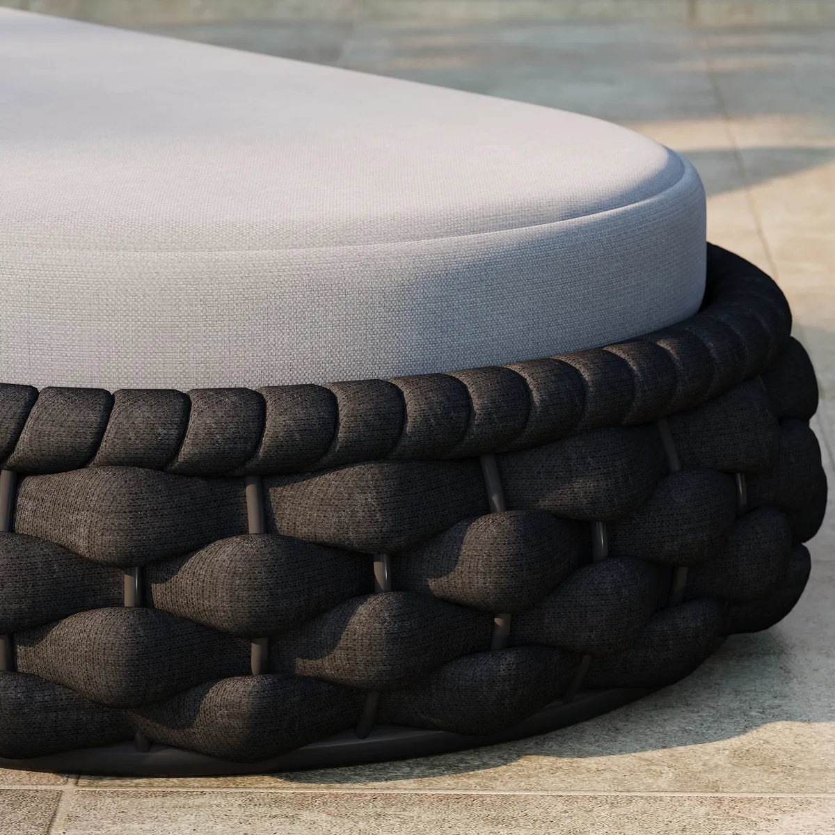 Cocaro Outdoor Aluminum & Rope Weave Adjustable Chaise Lounge — image 8