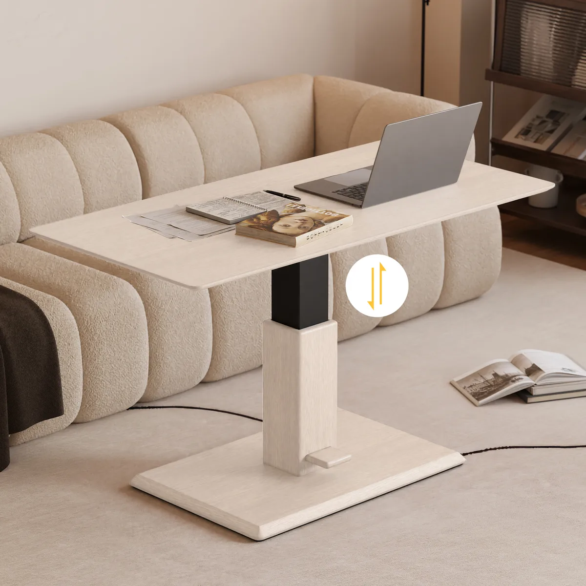 47" Black Lift-Top Height-Adjustable Coffee Table — image 26