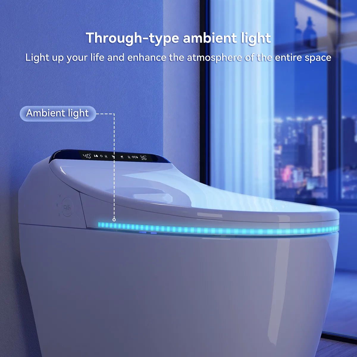 Hynova AX2 Pro Automatic Smart Bidet Toilet with Aromatherapy White 1.28 GPF — image 9