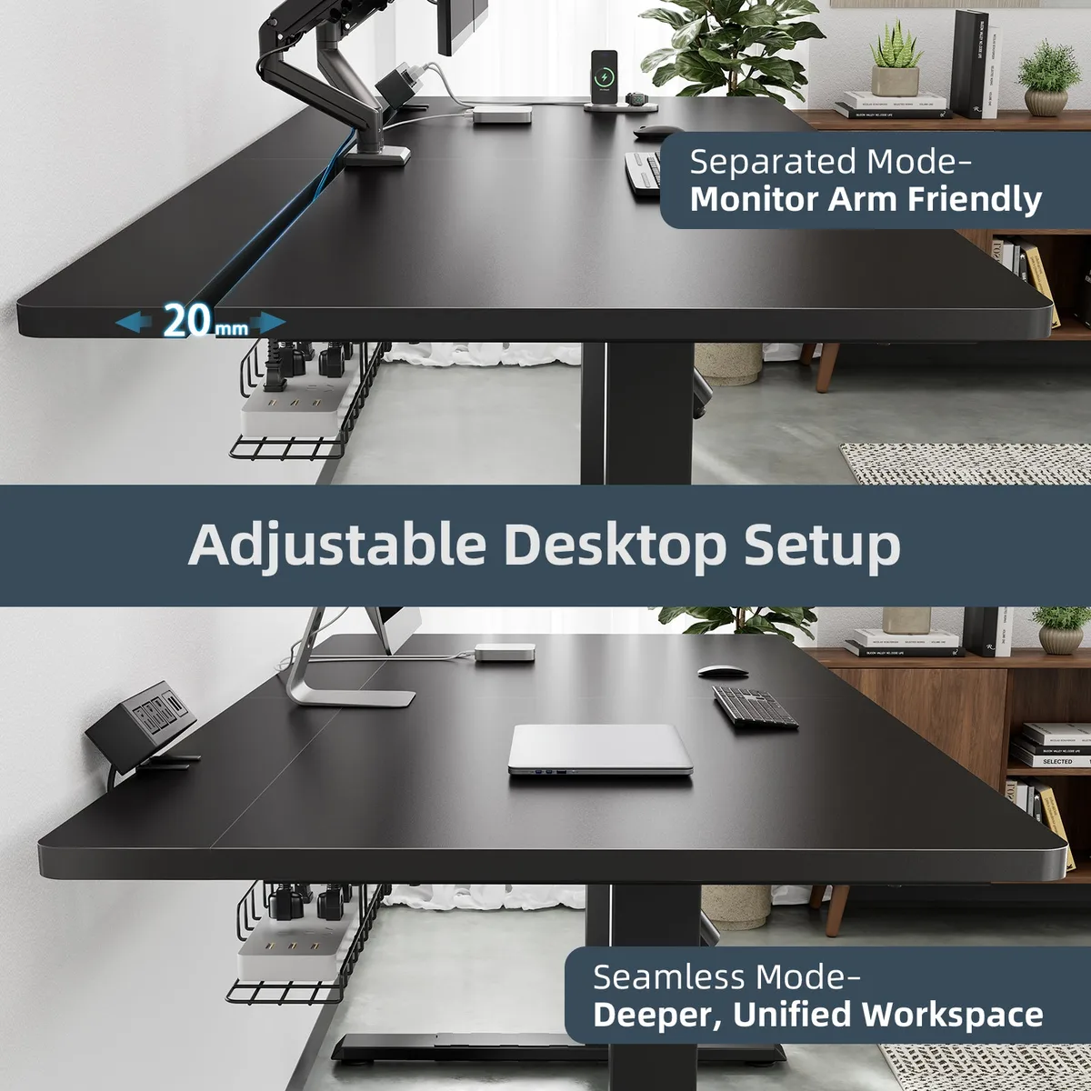 S1 Flip-Top Rear Panel Stand Desk(30"D x 60"W x 45"H) — image 4