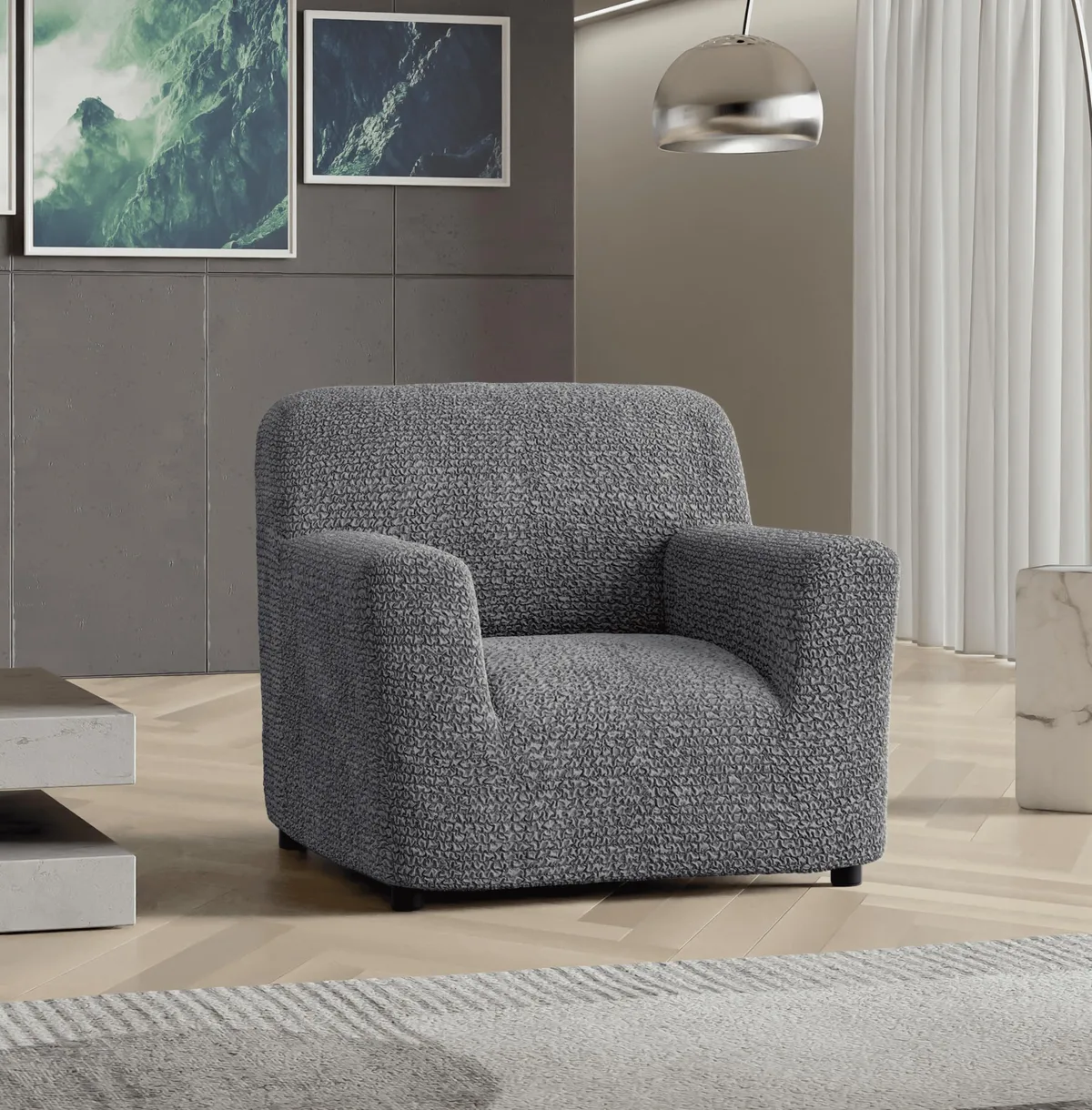 Armchair Slipcovers - 1-Piece Furniture Protector - Form Fit, Machine Washable -MicrofibraCollection — image 24