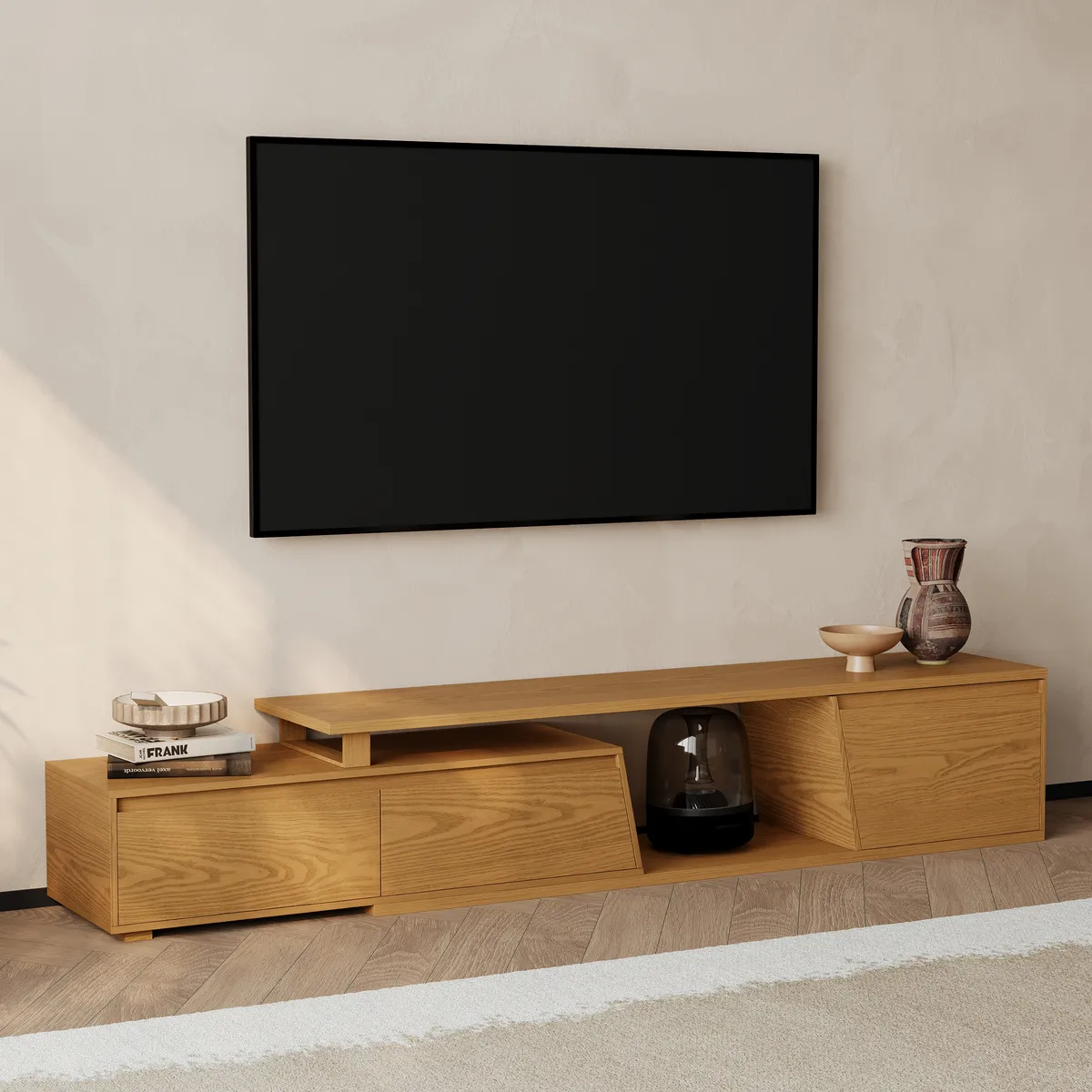 Fero Mid Century Extendable TV Stand & Block Coffee Table Set — image 24