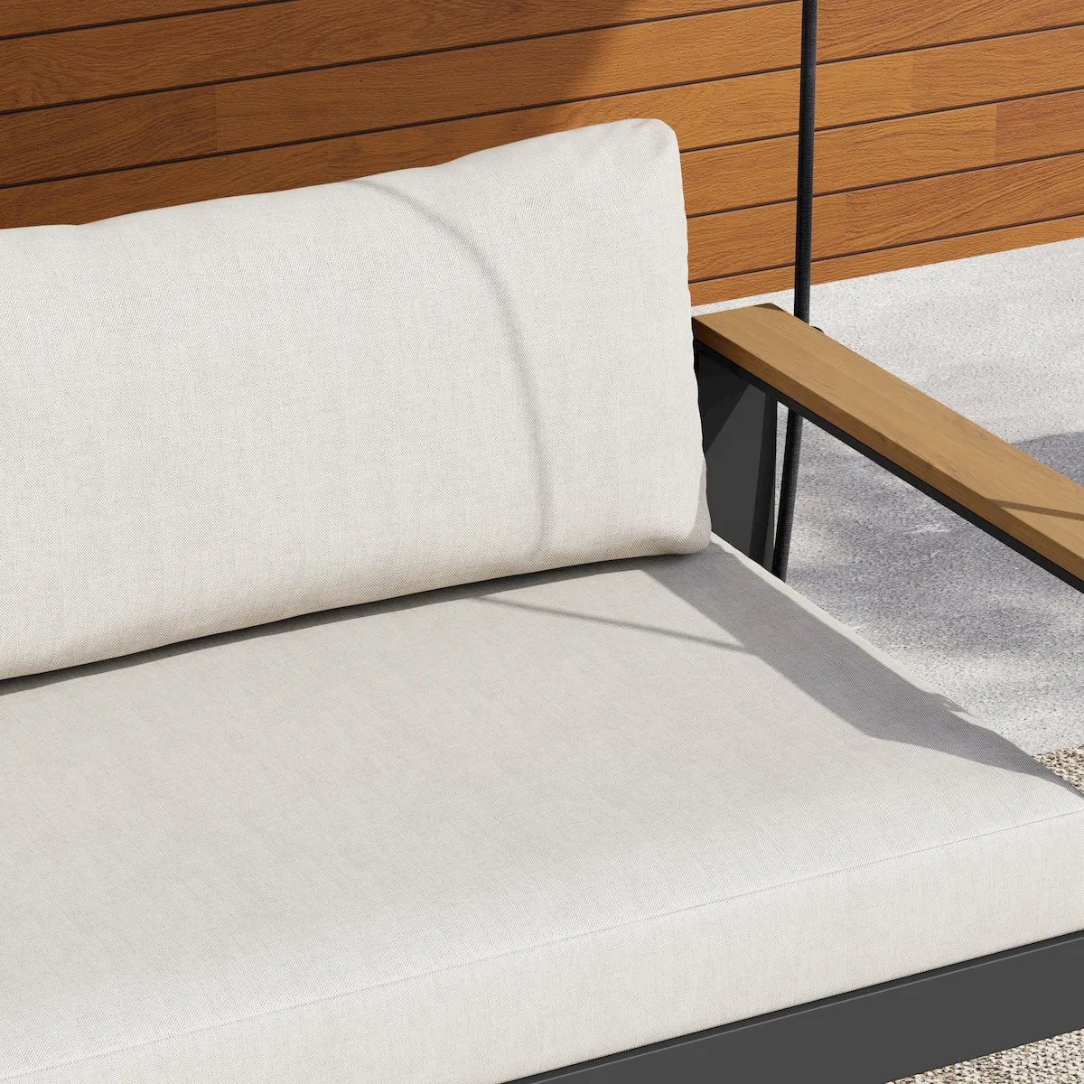 Tevara Outdoor Swing Sofa in Sand with Cushion & Black Cover — image 29