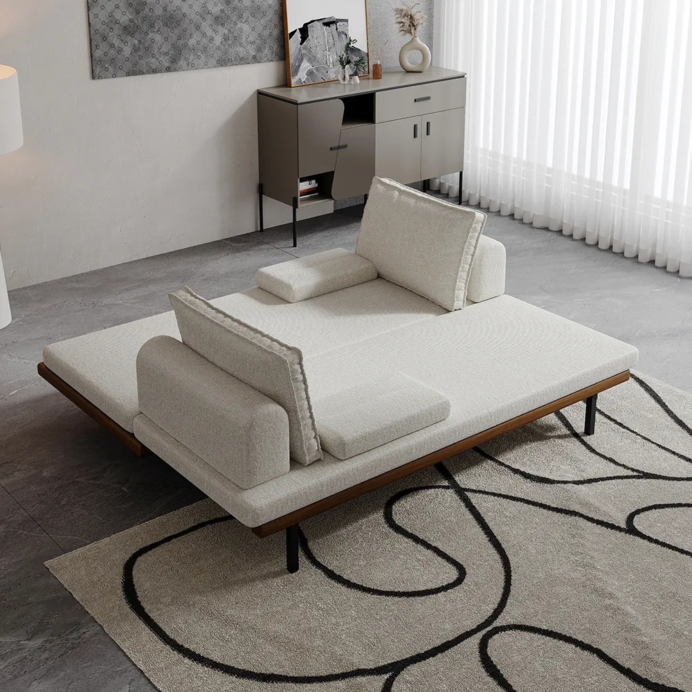 Full Size Daybed Futon Bed Cotton & Linen Convertible Sofa Bed — image 24