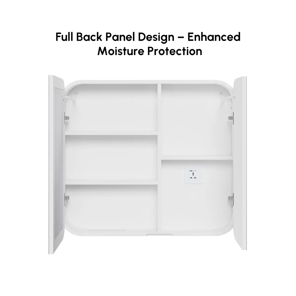 31" LED Bathroom Mirror Cabinet with Defogger, 3-Color Light, Tissue Slot — image 7