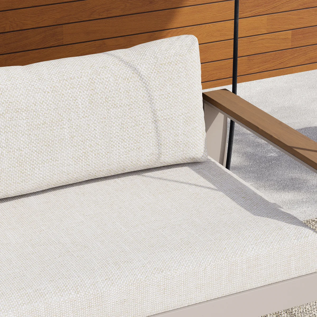Tevara Outdoor Swing Sofa in Sand with Cushion & Black Cover — image 18