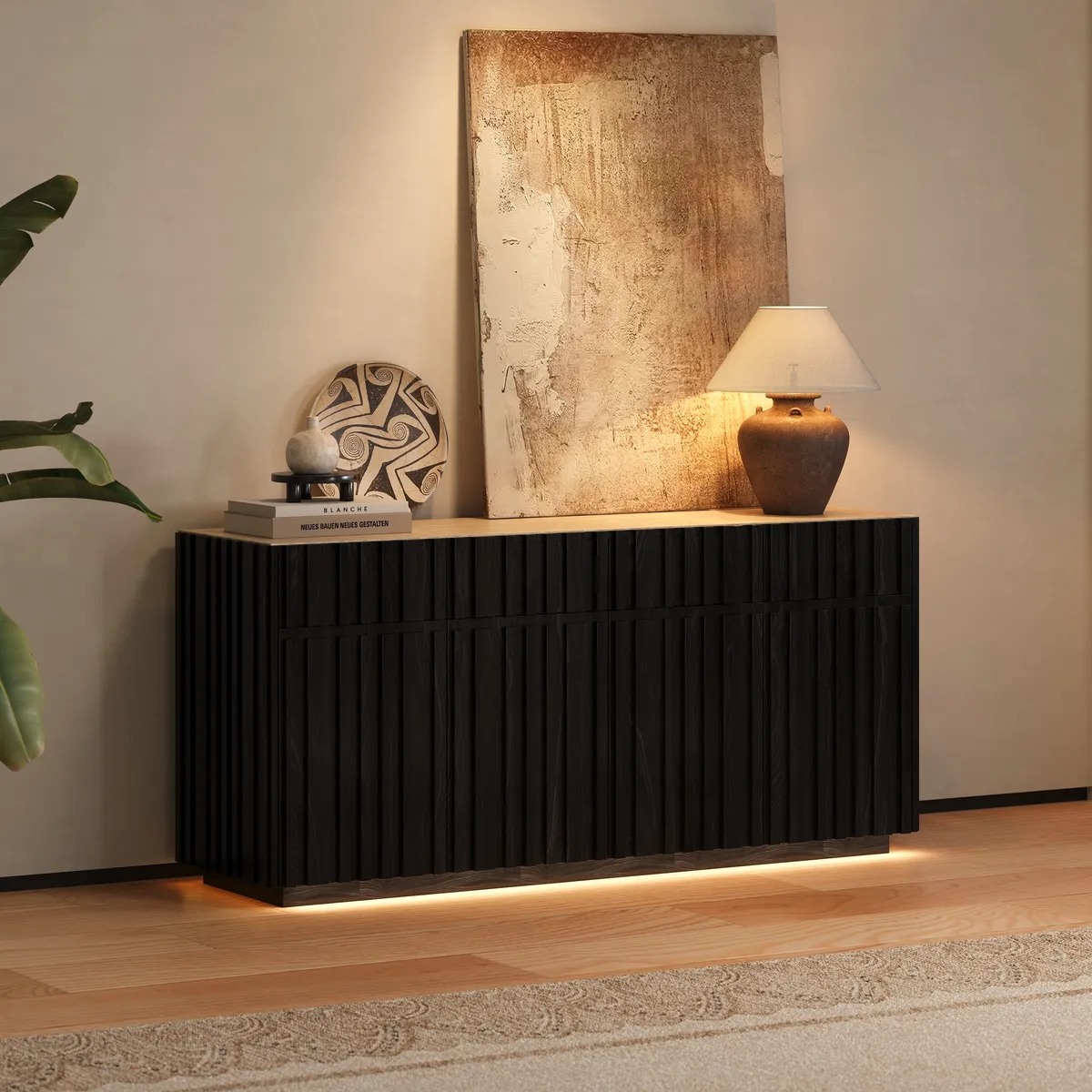 Aura 65" Ash Wood Slatted — image 2
