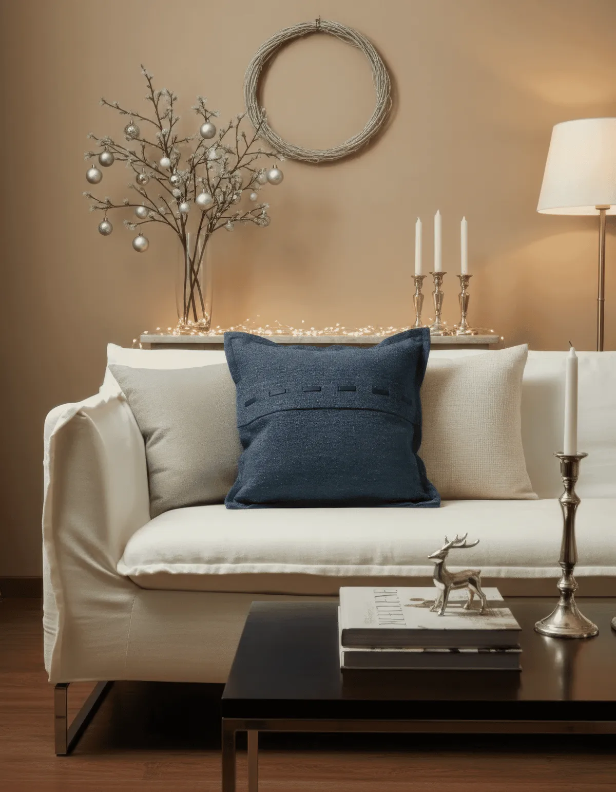 Luna Linen Blend Faux Leather Laced Throw Pillowcase — image 7