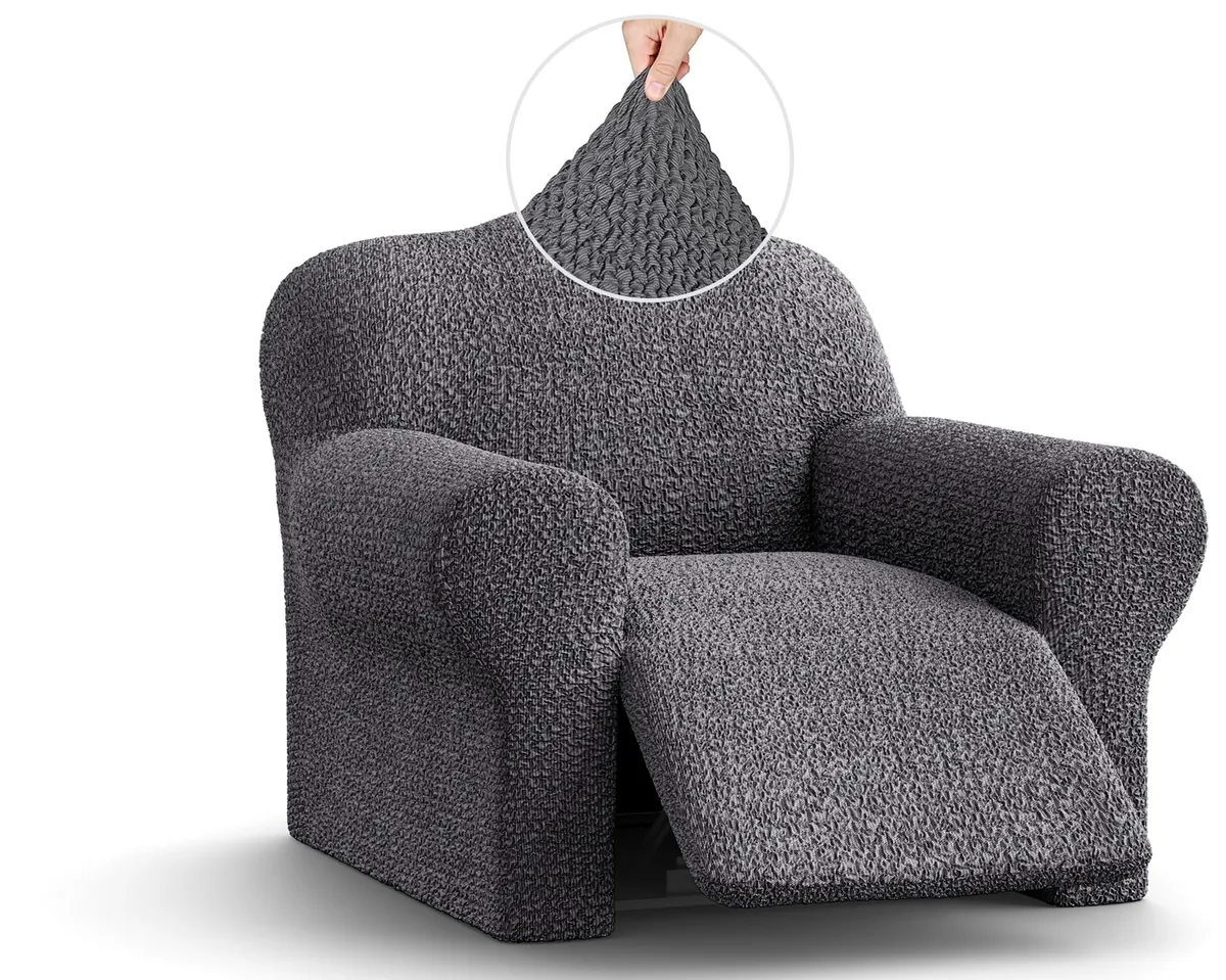 Recliner Chair Slipcover - 1-Piece Furniture Protector - Form Fit, Machine Washable - CottonRich Collection — image 11