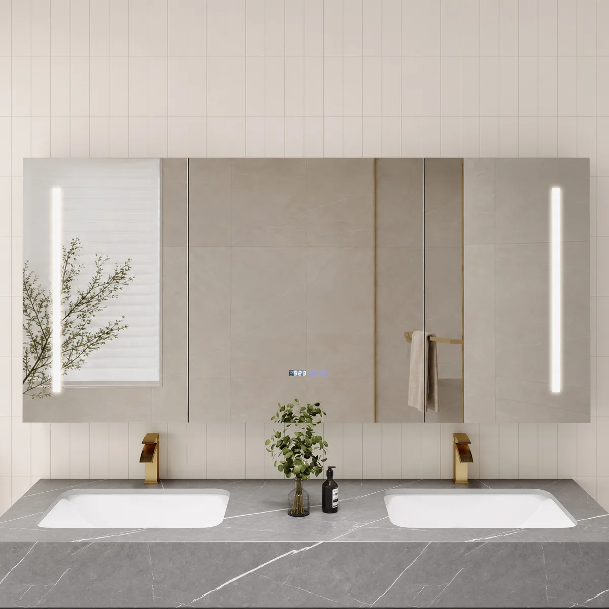 59" LED Bathroom Medicine Cabinet — image 12